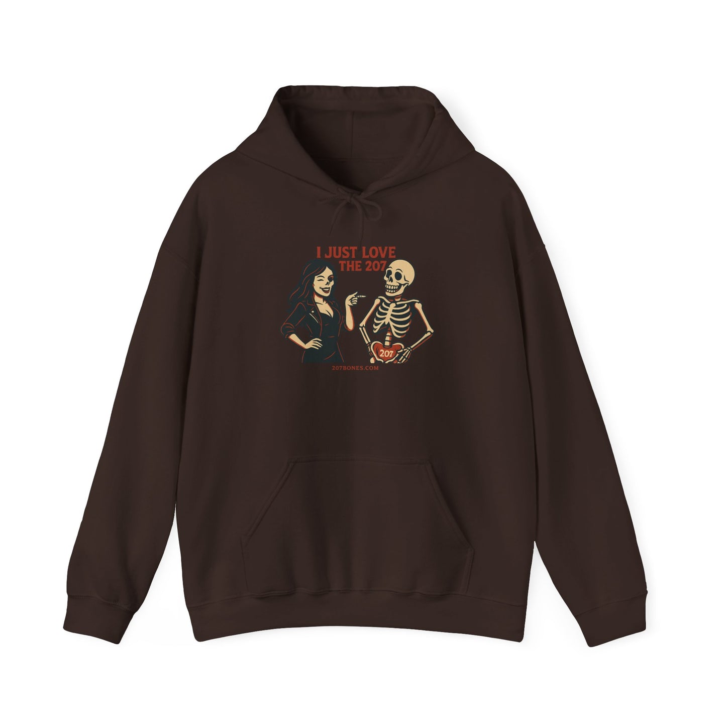 Skeleton Love Hoodie for Halloween, Cozy Unisex Sweatshirt, Fun October Fashion, Perfect Gift for Spooky Season, Trendy Fall Apparel