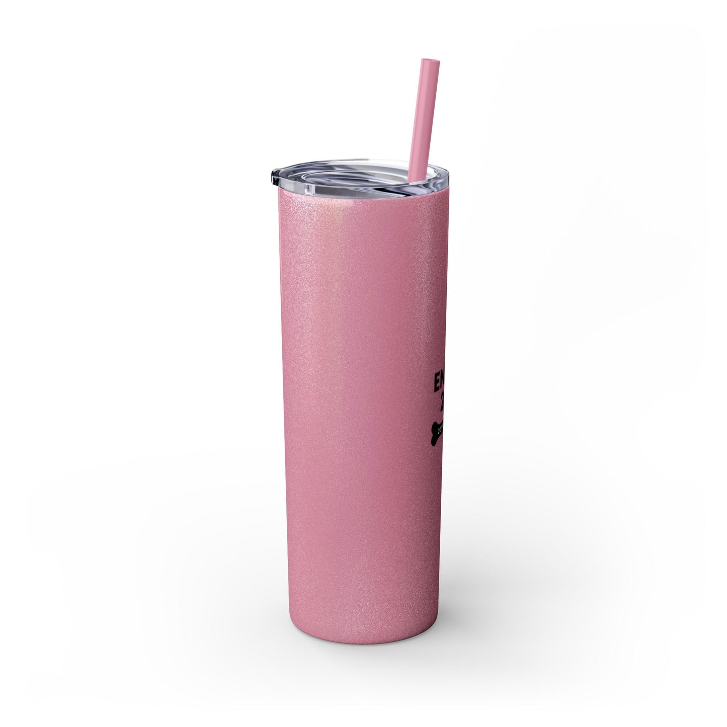 Personalized Skinny Tumbler with Straw, Perfect for Dog Lovers, Enjoy 207, Travel Mug, Gift Idea, Customized Drinkware