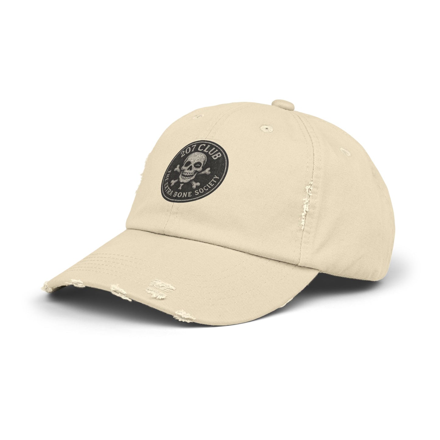 Distressed Skull Cap - Vintage Style Unisex Hat, Casual Everyday Wear, Perfect for Outdoor Adventures