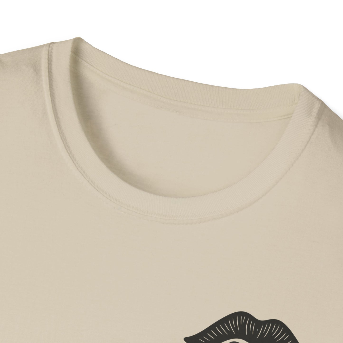Romantic Unisex T-Shirt with Skeleton and Lips Design, Fun Couples Tee, Date Night Outfit, Halloween Costume, Unique Gift