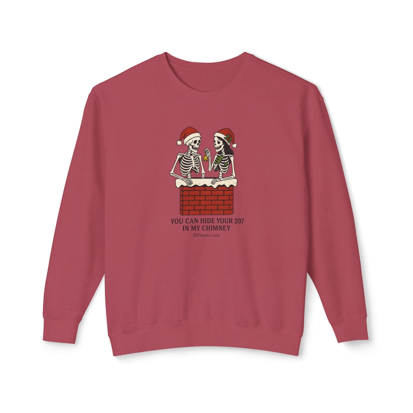 Fun Holiday Skeleton Sweatshirt, Unisex Crewneck, Christmas Humor, Cozy Gift for Friends, Halloween Vibe, Festive Apparel