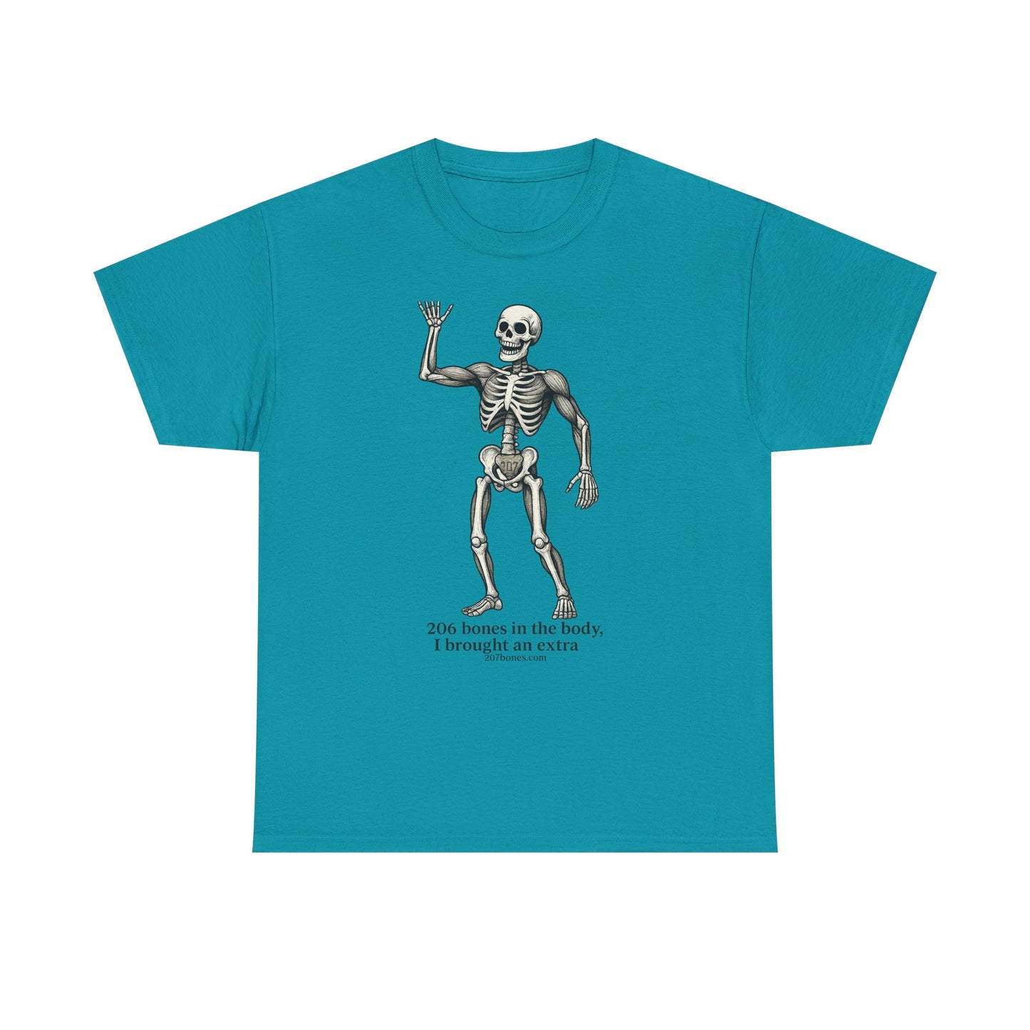 Funny Skeleton Tee for Halloween, Unisex Heavy Cotton Tee, Humor T-Shirt, Perfect for Parties and Costumes, Quotes Shirt, Gift Idea