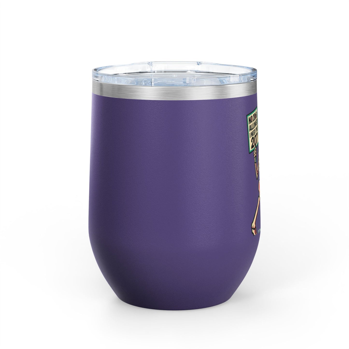 Spooky Skeleton Wine Tumbler, Fun Gift for Halloween, 12oz Insulated Drinkware, Unique Party Favor, Wine Lover Accessory, Skeleton Decor
