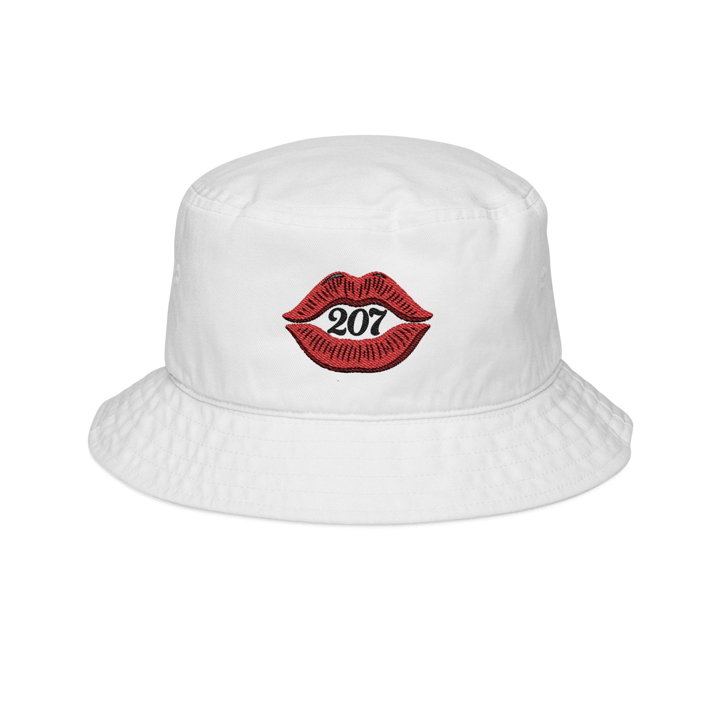Embroidered Kiss Bucket Hat - Trendy Summer Accessory, Stylish Gift for Her, Beachwear, Festival Hat, Casual Outfit