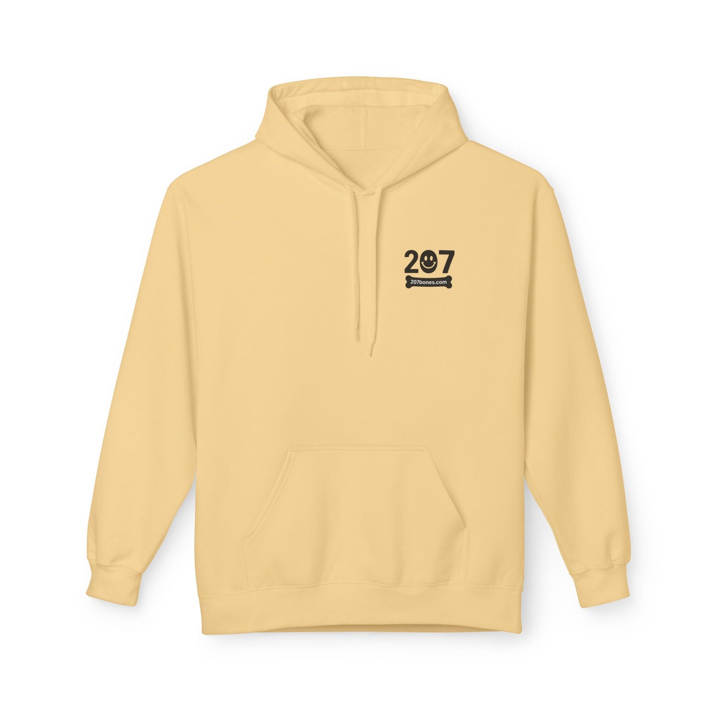 207 Bar & Grill Skeleton Hoodie, Softstyle Midweight Fleece, Unisex Pullover, Fun Gift for Halloween, Cozy Lounge Wear