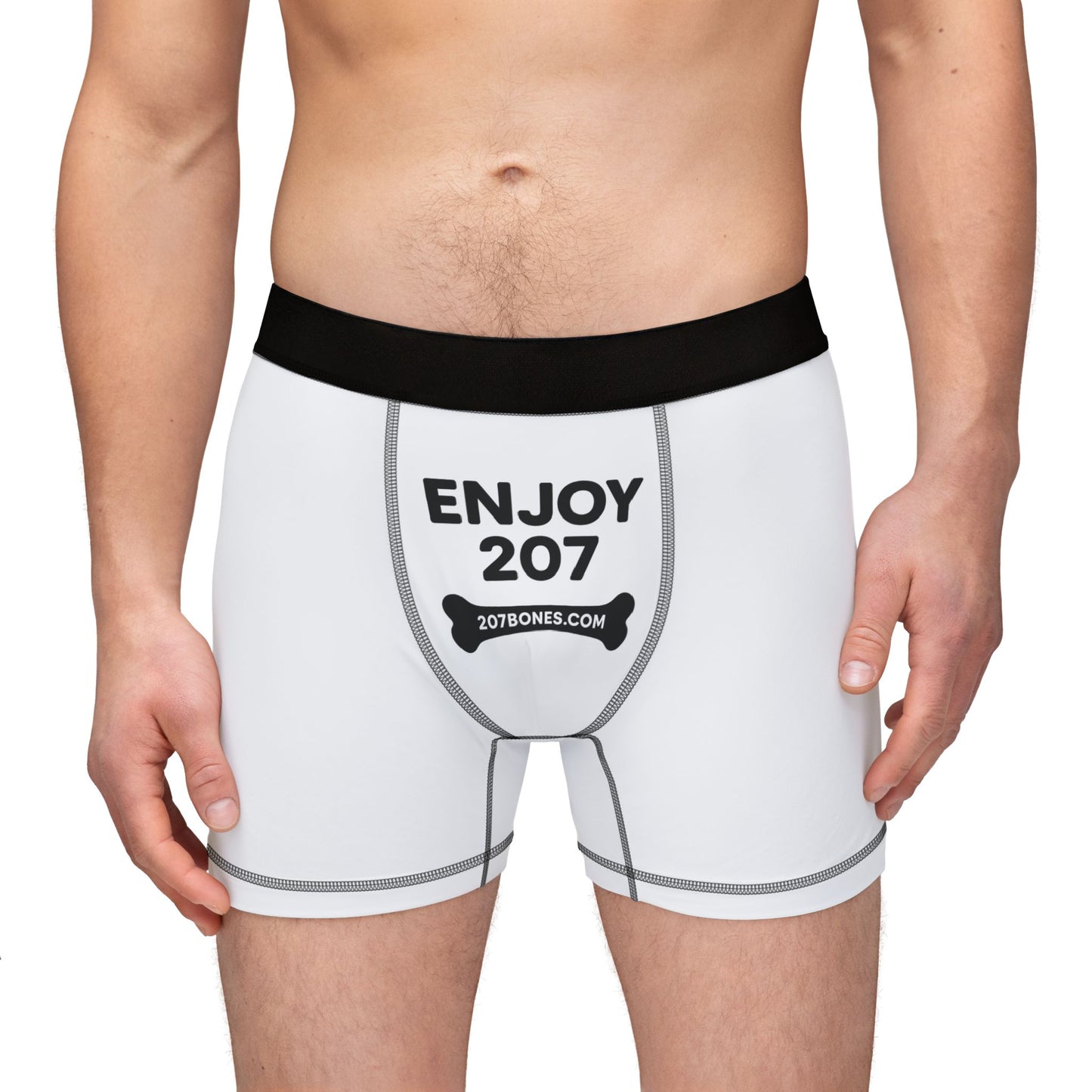 Men's Boxers with 'Enjoy 207' Design | Comfy Underwear, Gift for Him, Unique Men's Loungewear, Everyday Comfort