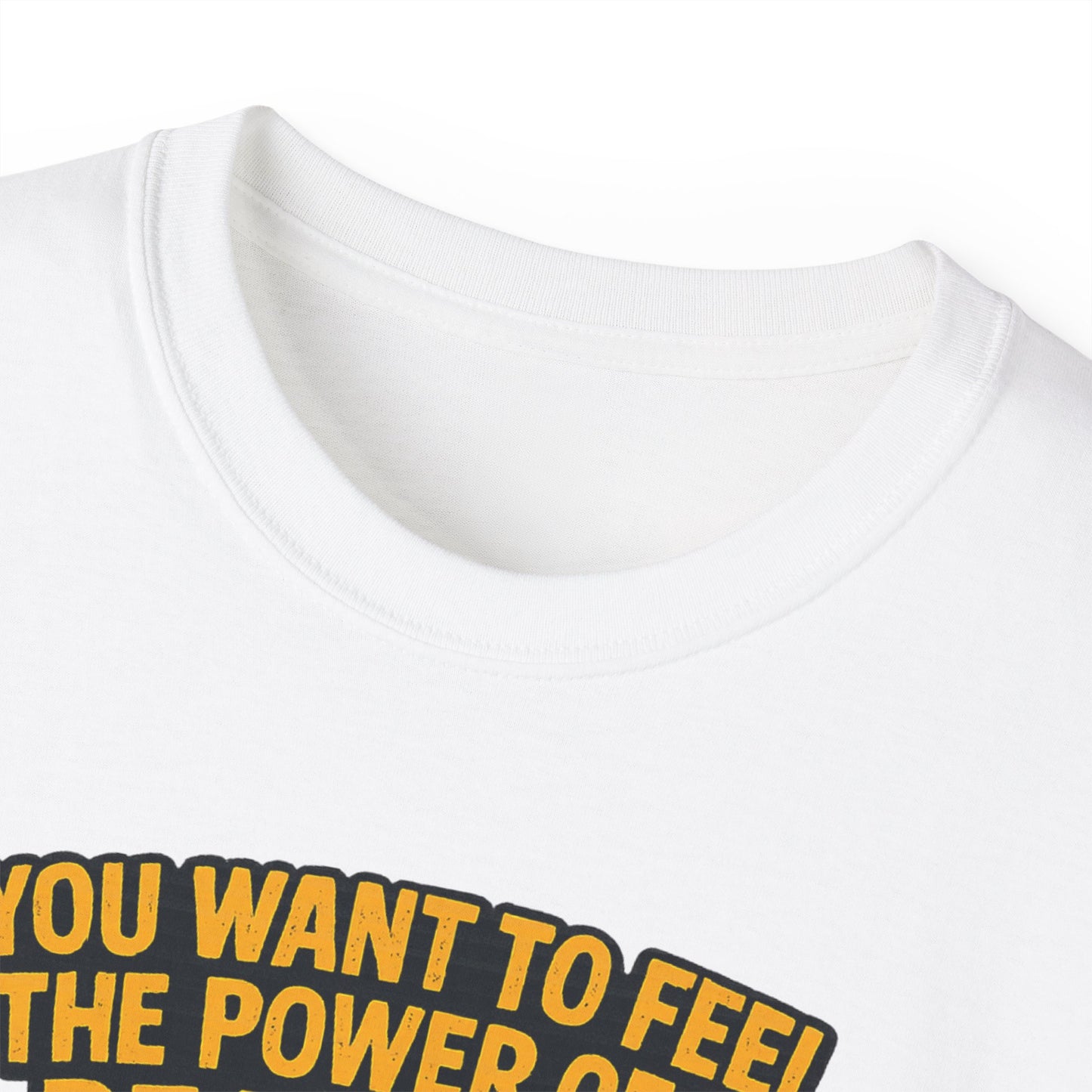 Unisex Motorcycle Theme Tee - Feel the Power Tee, Casual T-Shirt, Halloween Costume Top, Biker Gift, Fun Skull Shirt