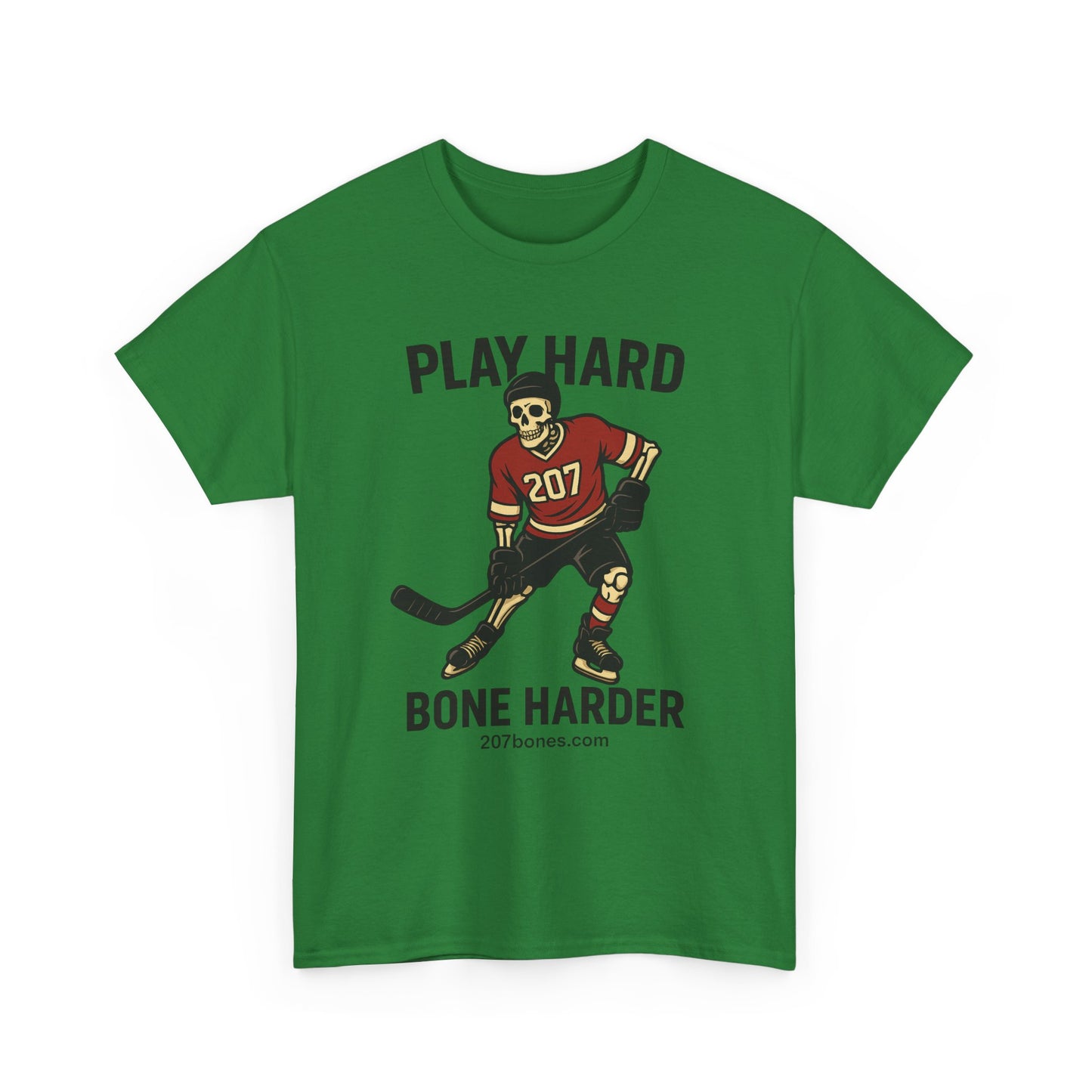 Play Hard Bone Harder Unisex Tee, Sports Shirt, Ice Hockey Fan Gift, Casual Wear, Team Spirit Shirt, Athletic Apparel
