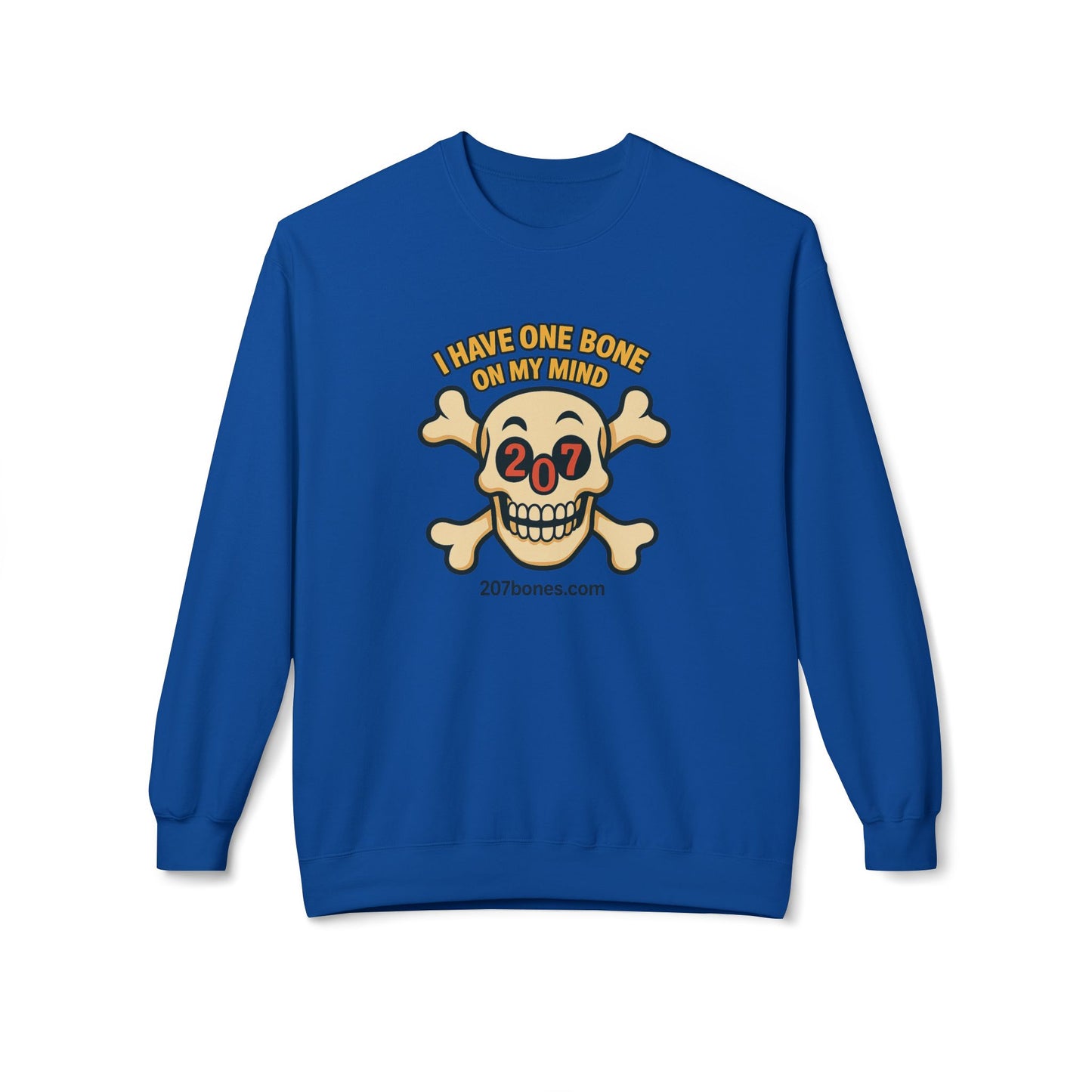 Bone-themed Unisex Sweatshirt, Cozy Crewneck for Dog Lovers, Fun Gift for Halloween, Pet Owners, Casual Wear, Relaxed Fit