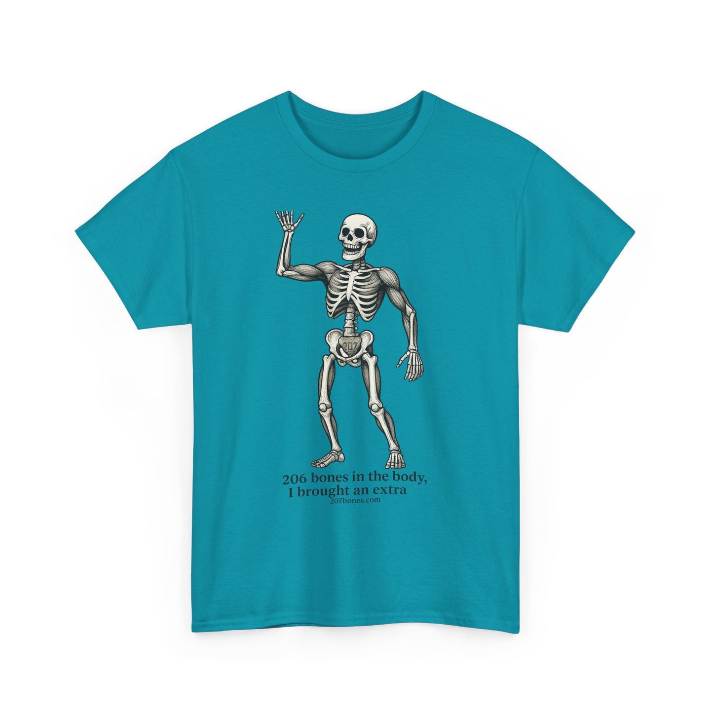 Funny Skeleton Tee for Halloween, Unisex Heavy Cotton Tee, Humor T-Shirt, Perfect for Parties and Costumes, Quotes Shirt, Gift Idea