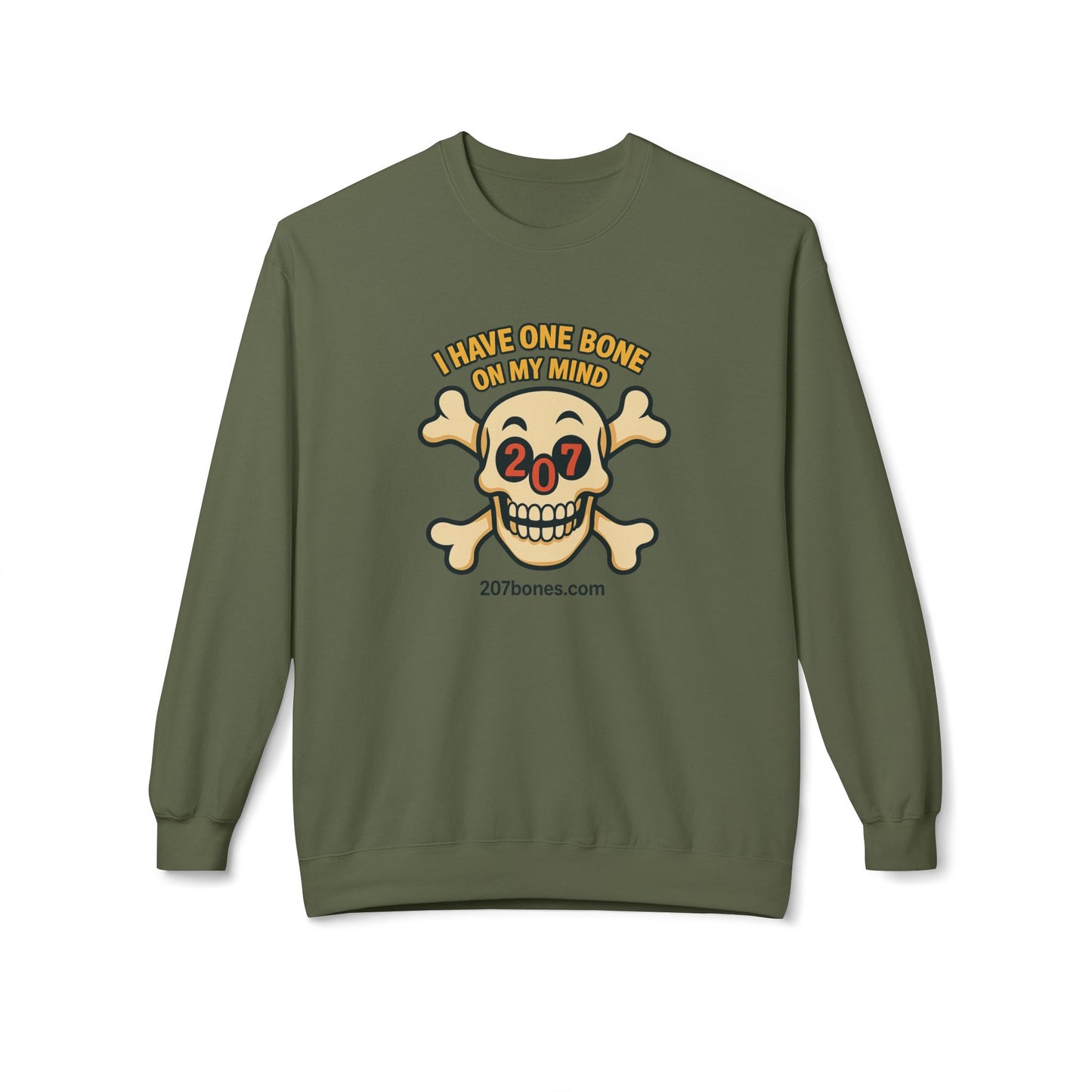 Bone-themed Unisex Sweatshirt, Cozy Crewneck for Dog Lovers, Fun Gift for Halloween, Pet Owners, Casual Wear, Relaxed Fit