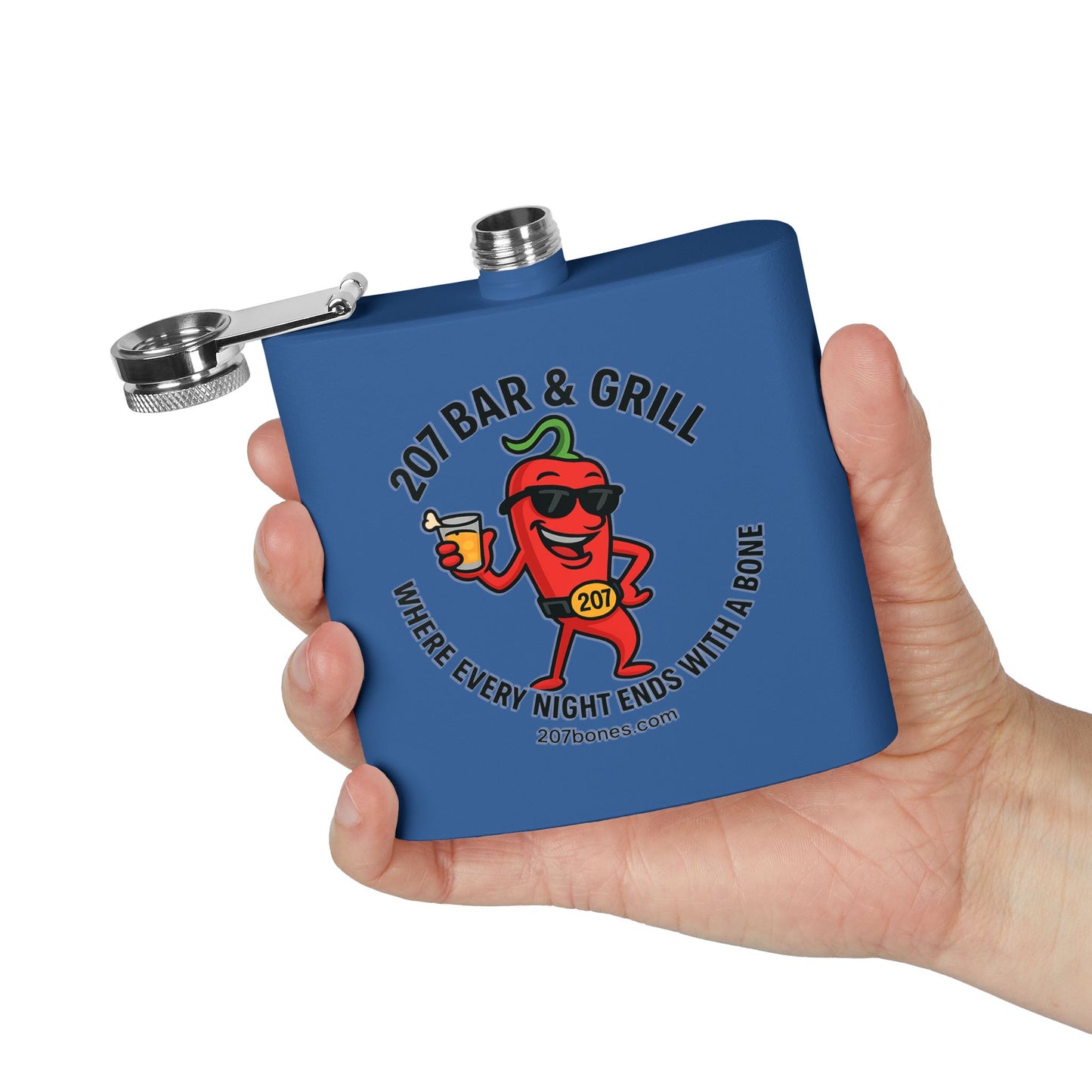 Chili Pepper Flask | 6oz Stainless Steel Flask | Funny Gift | Bar Accessory | Party Favor | Tailgating