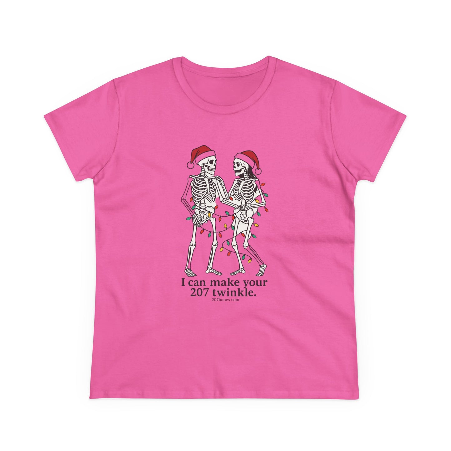 Cute Skeleton Christmas Tee, Funny Holiday Shirt, Gift for Halloween Lovers, Festive Everyday Wear, Unique Seasonal Apparel