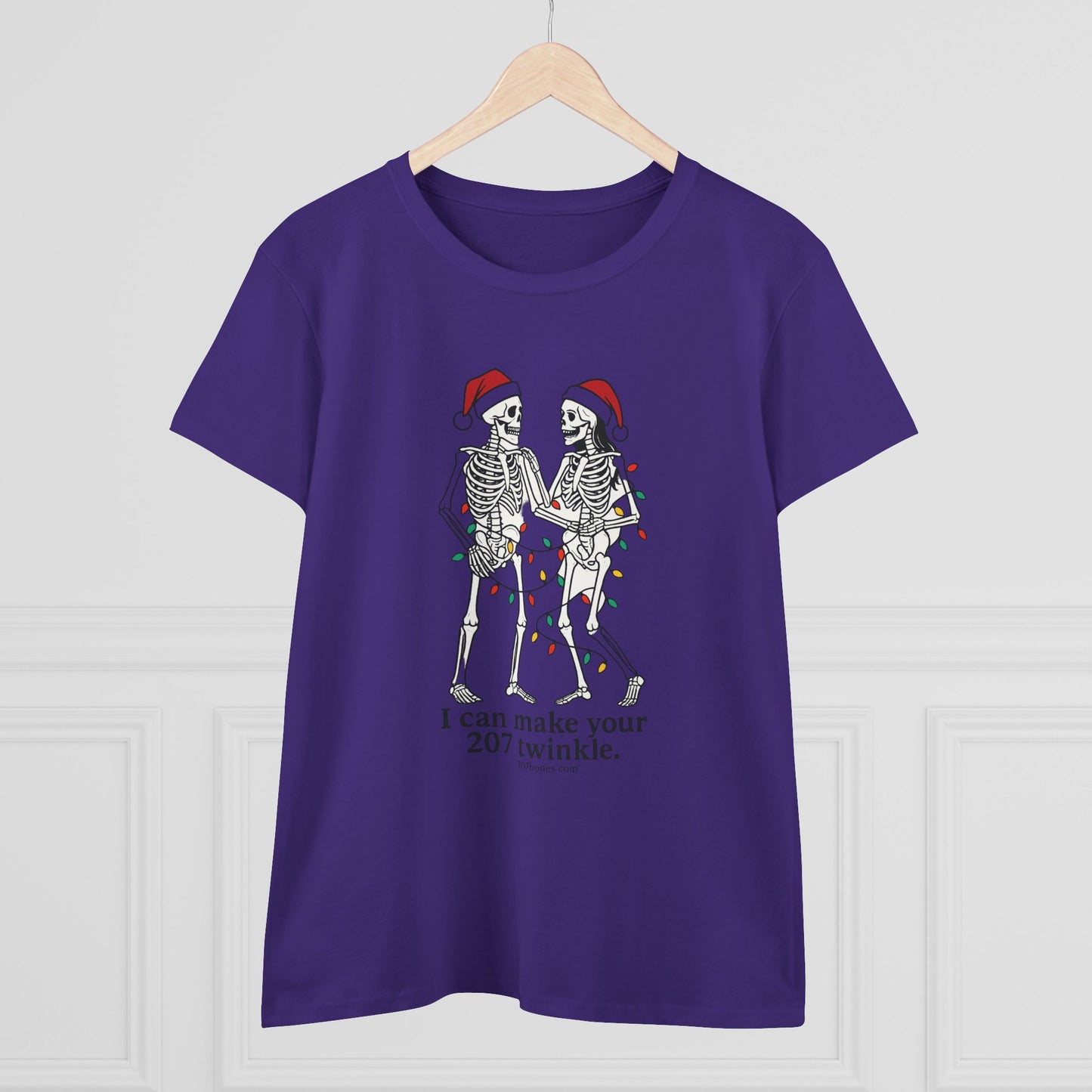 Cute Skeleton Christmas Tee, Funny Holiday Shirt, Gift for Halloween Lovers, Festive Everyday Wear, Unique Seasonal Apparel