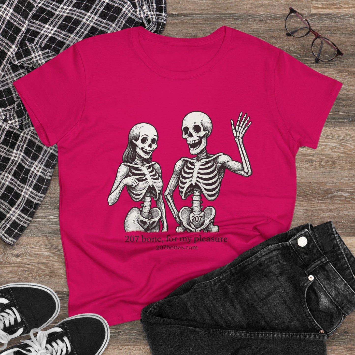 Funny Skeleton Graphic Tee, Halloween Shirt, Quirky Women's Top, Casual Everyday Wear, Gift for Friends