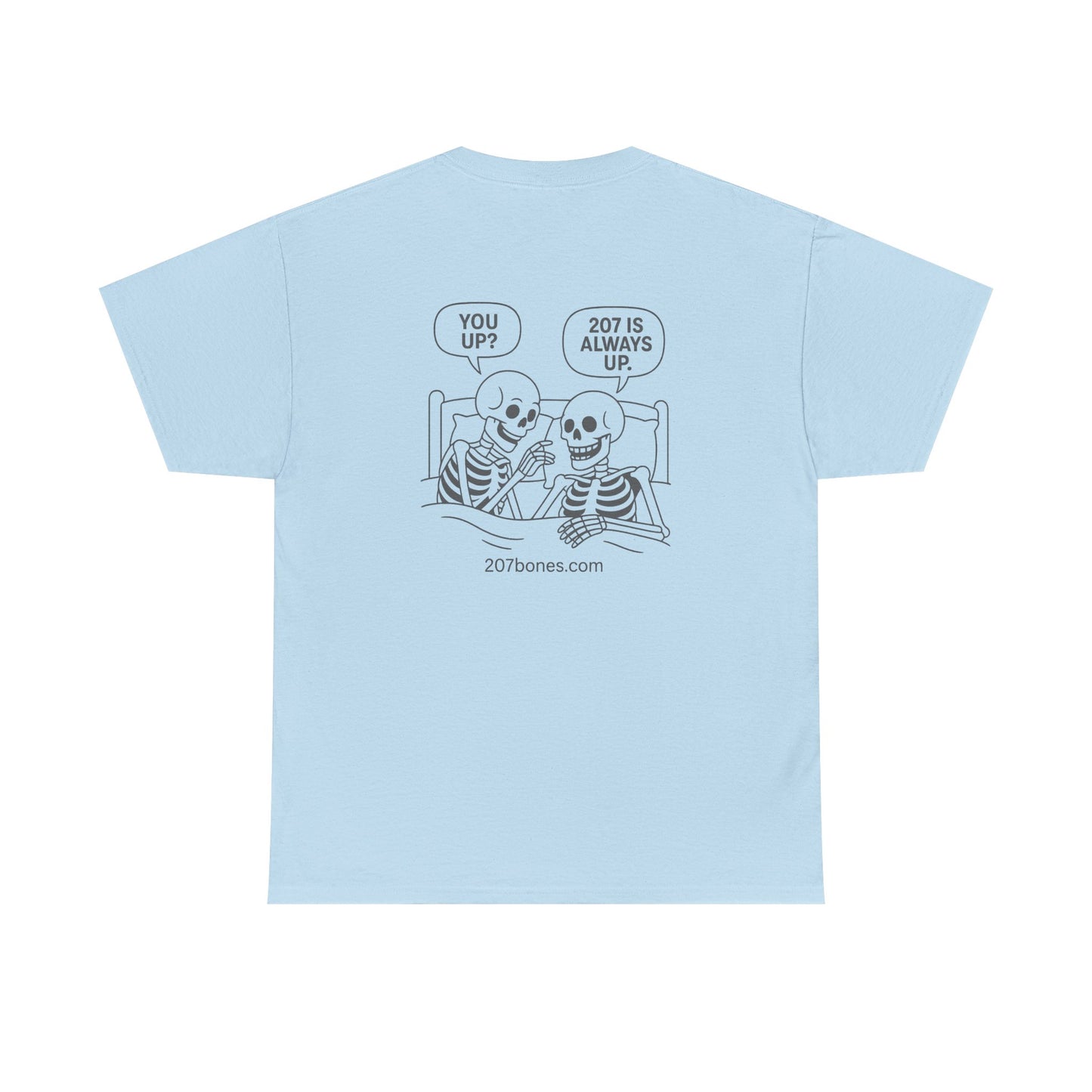 Unisex Heavy Cotton Tee with Playful Skeleton Design – Perfect for Halloween, Casual Wear, Gifts, and Humorous Outfits