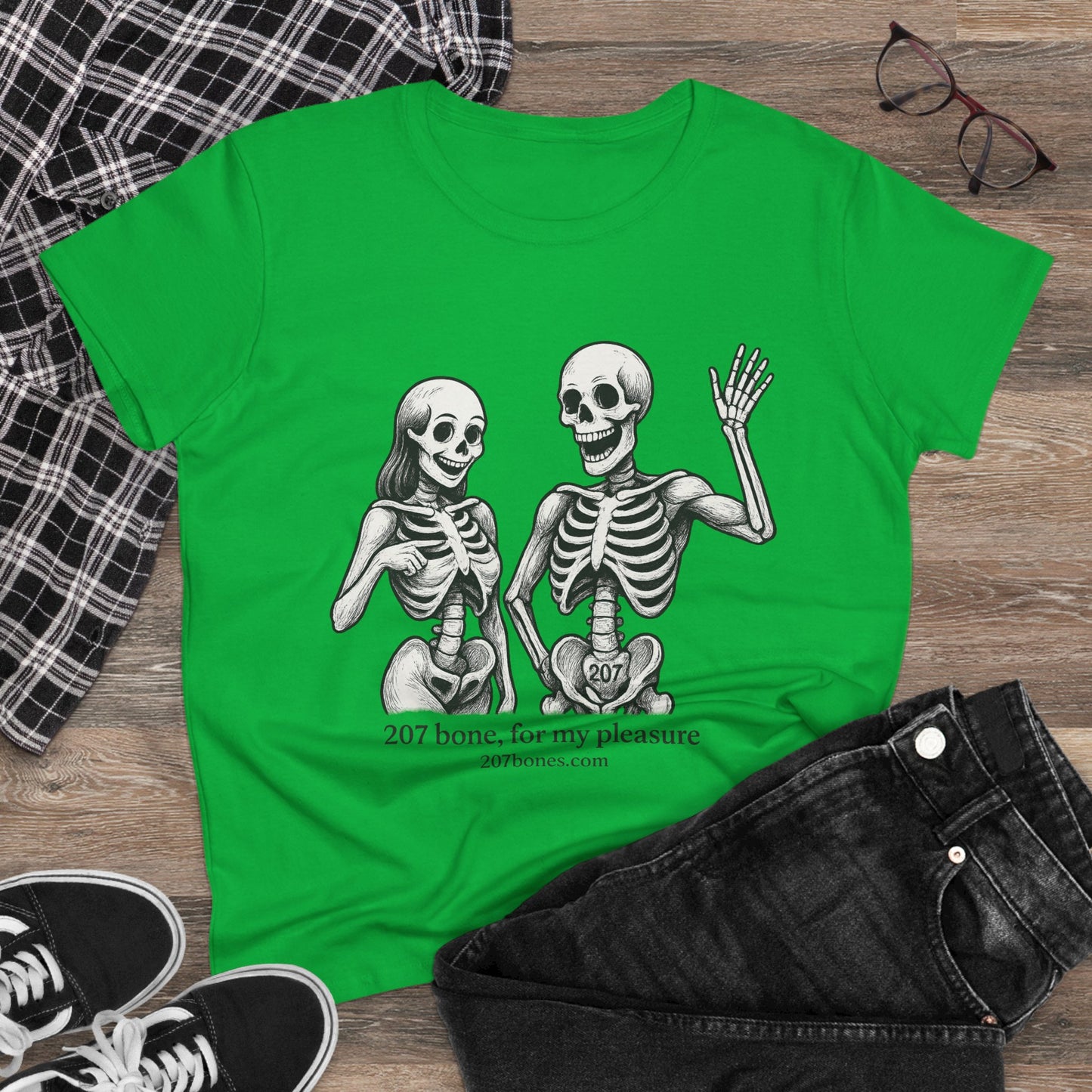 Funny Skeleton Graphic Tee, Halloween Shirt, Quirky Women's Top, Casual Everyday Wear, Gift for Friends