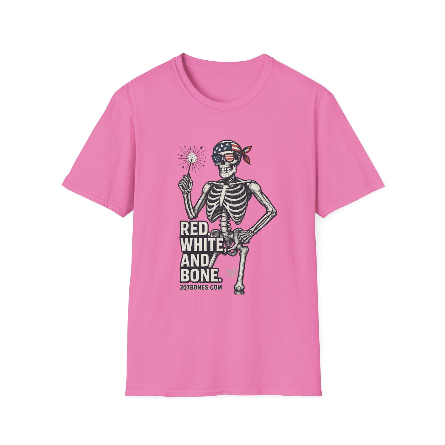 Patriotic Skeleton T-Shirt, Red White and Bone Shirt, Unisex Halloween Tee, Independence Day Gift, Fun Casual Apparel