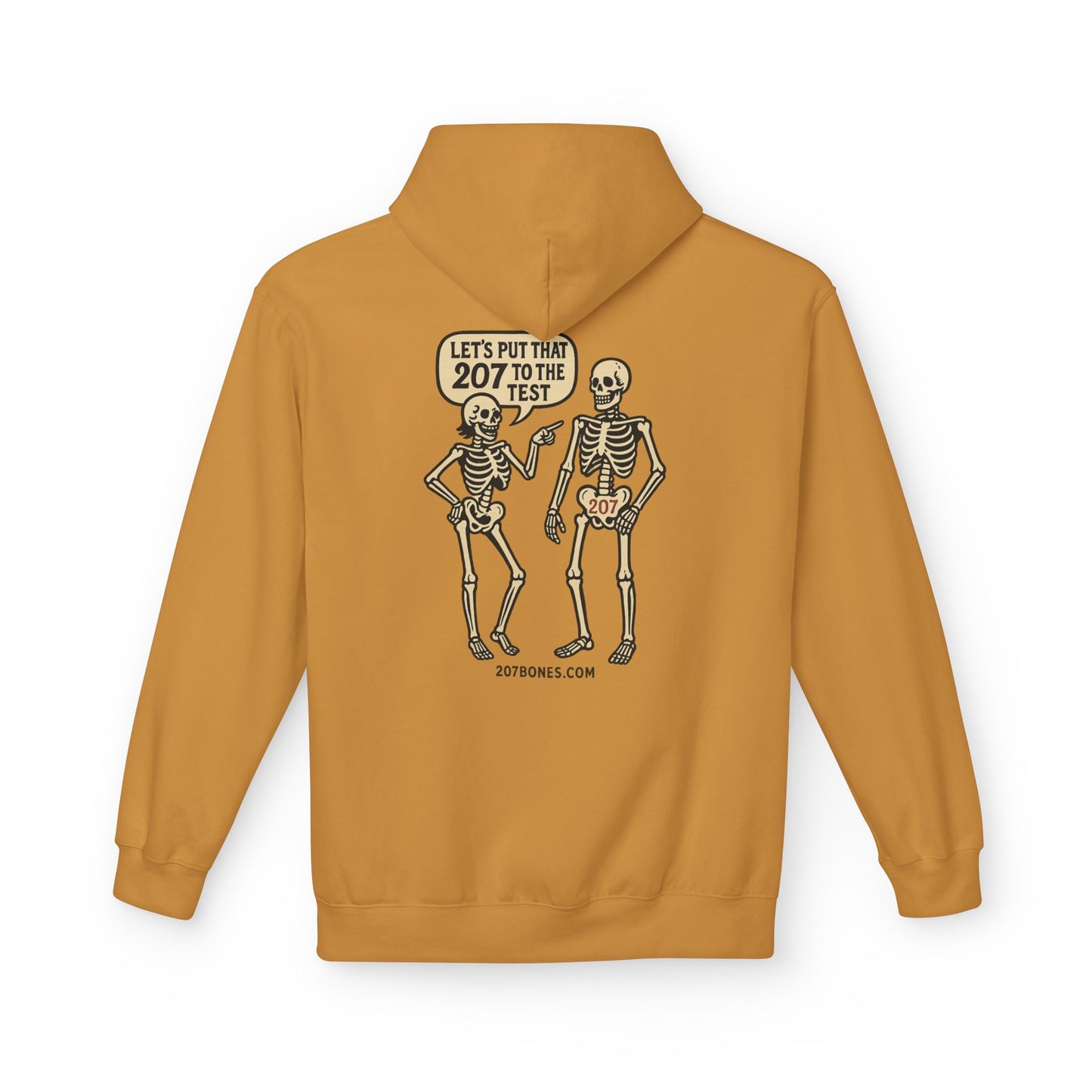 Whimsical Skeleton Humor Hoodie, Trendy Unisex Fleece Sweater for Halloween, Cozy Casual Wear, Perfect Gift for Friends, Fun Everyday Style