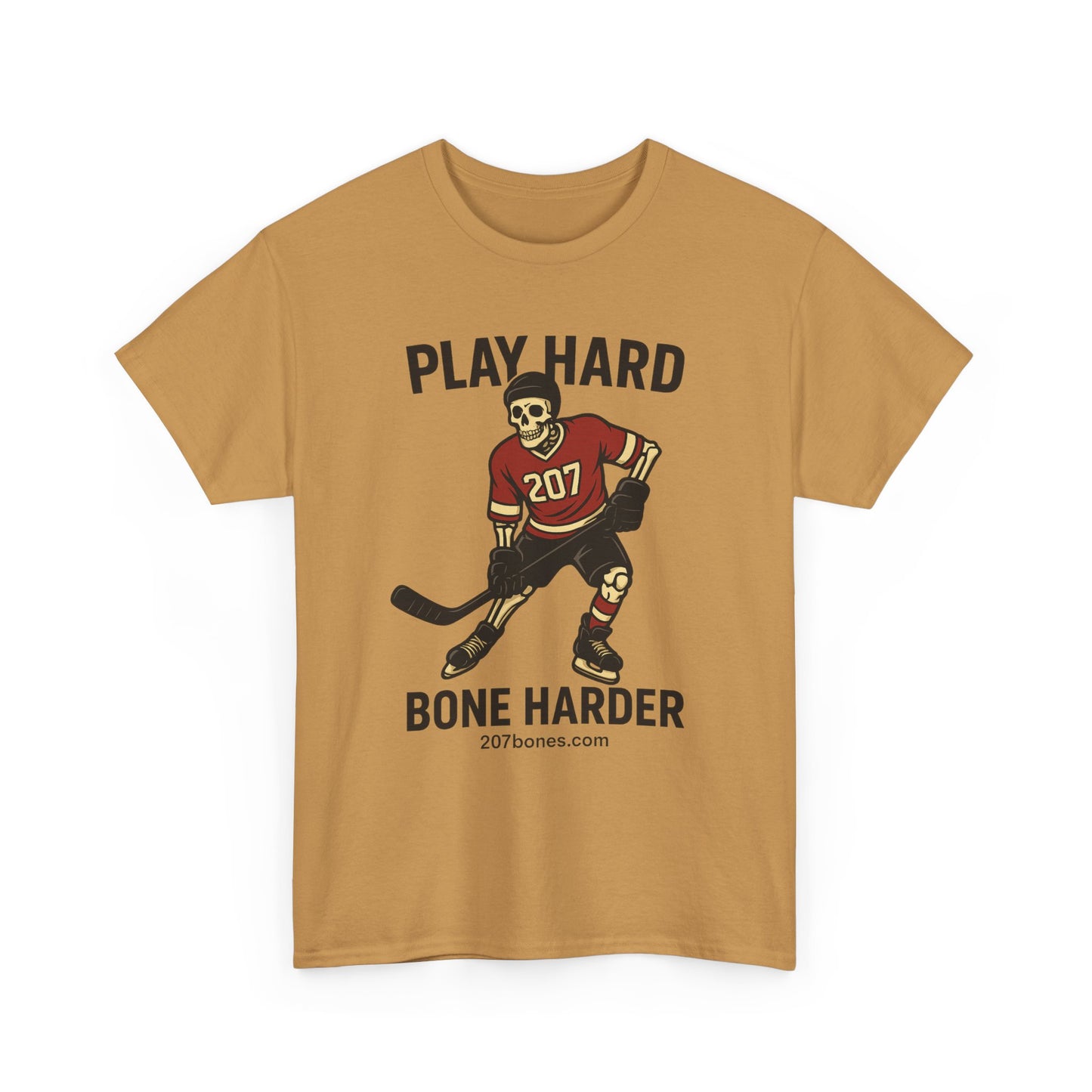 Play Hard Bone Harder Unisex Tee, Sports Shirt, Ice Hockey Fan Gift, Casual Wear, Team Spirit Shirt, Athletic Apparel