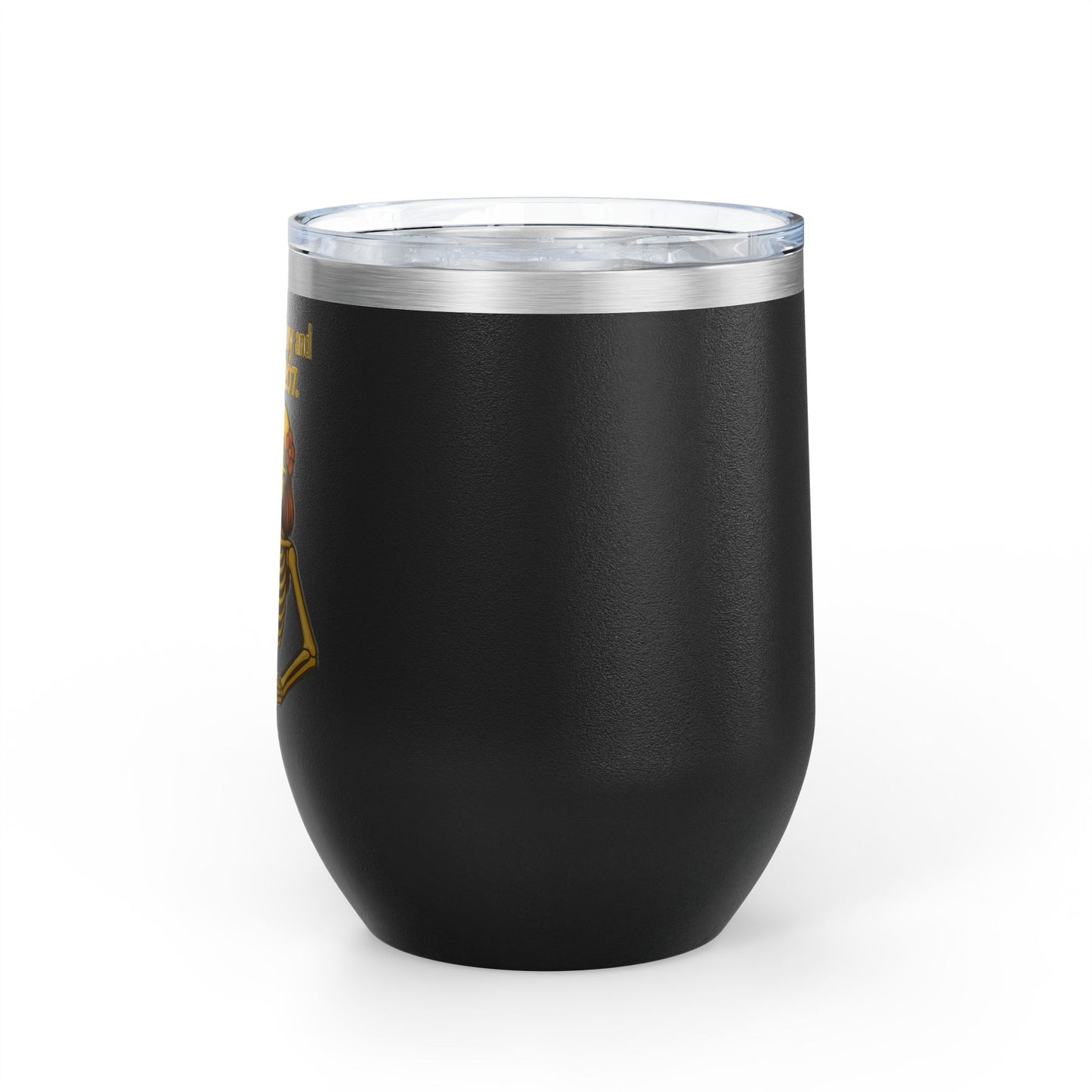 Chardonnay Skeleton Wine Tumbler, Fun Gift for Wine Lovers, Perfect for Parties, Outdoor Events, Drinkware for Celebrations