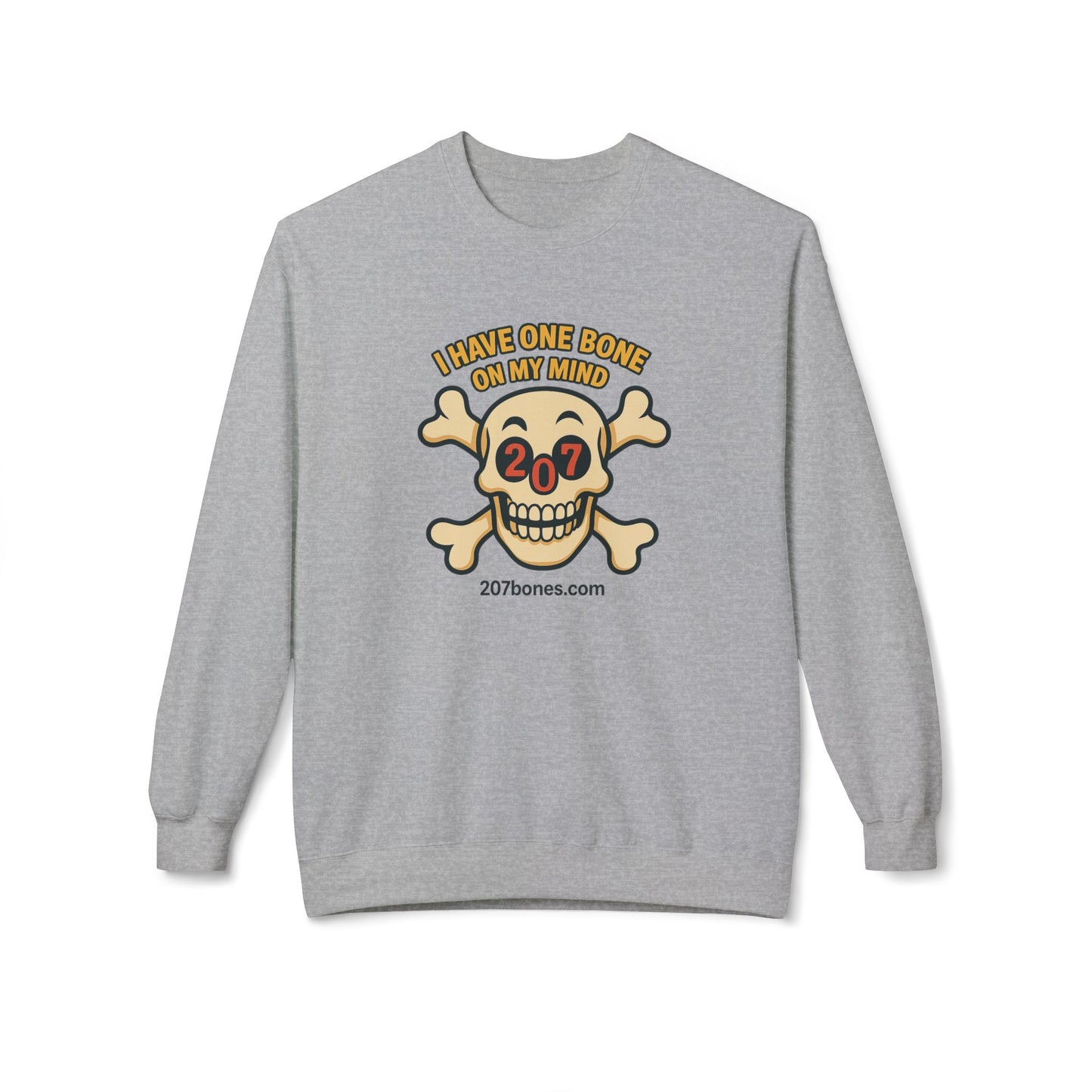 Bone-themed Unisex Sweatshirt, Cozy Crewneck for Dog Lovers, Fun Gift for Halloween, Pet Owners, Casual Wear, Relaxed Fit