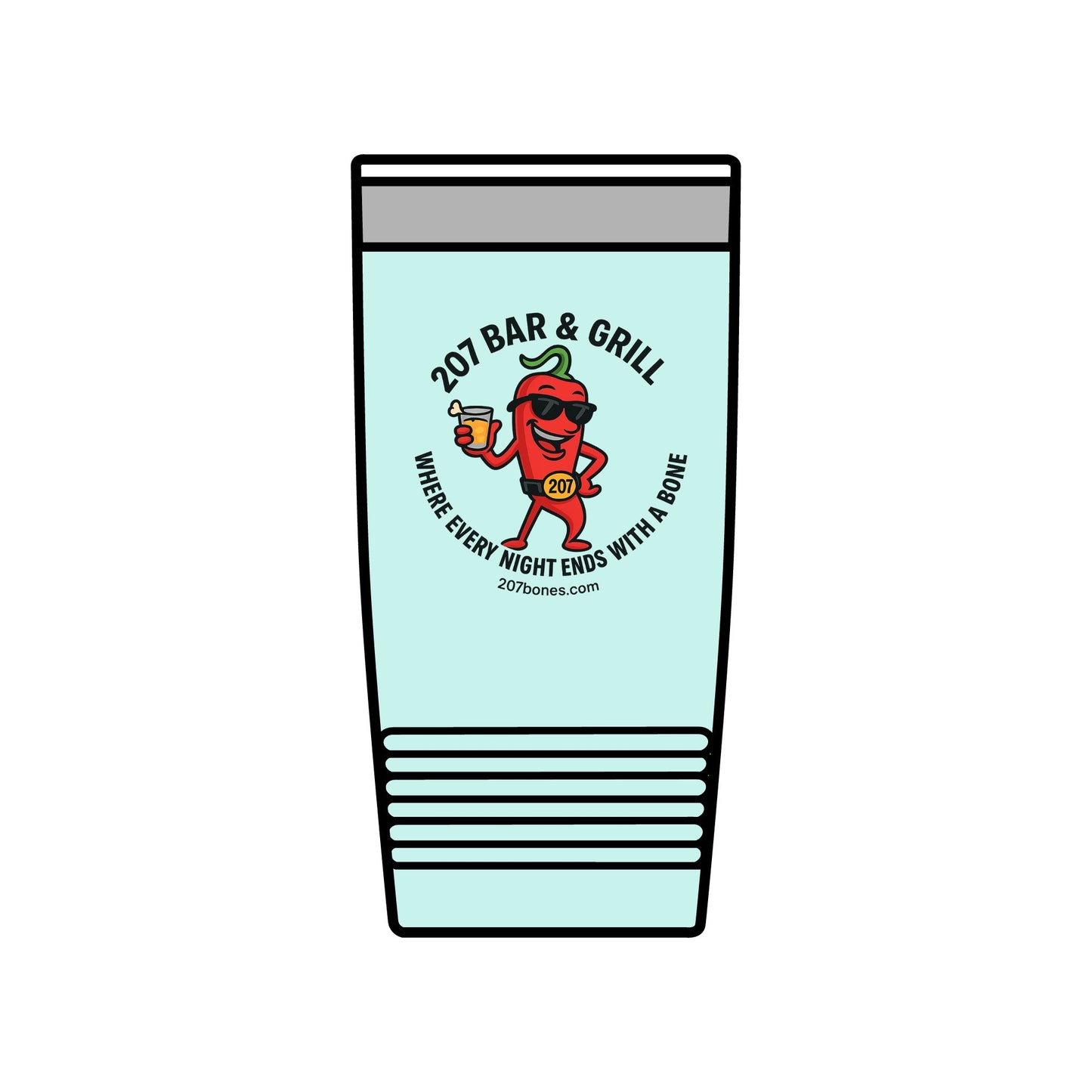 Fun Insulated Tumbler for Bar Lovers, 20oz Drinkware for Parties, Restaurants, Gifts, Tailgating, and BBQs