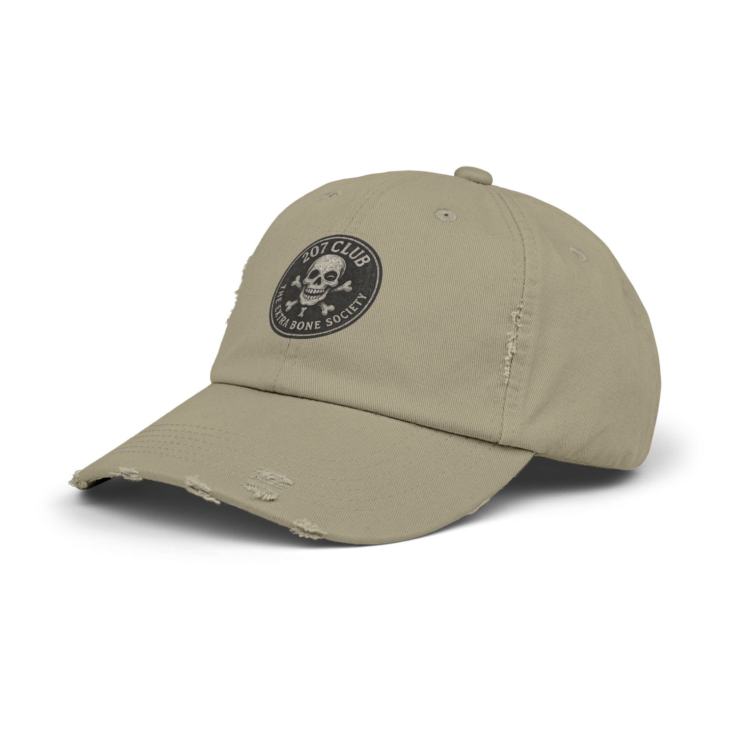 Distressed Skull Cap - Vintage Style Unisex Hat, Casual Everyday Wear, Perfect for Outdoor Adventures