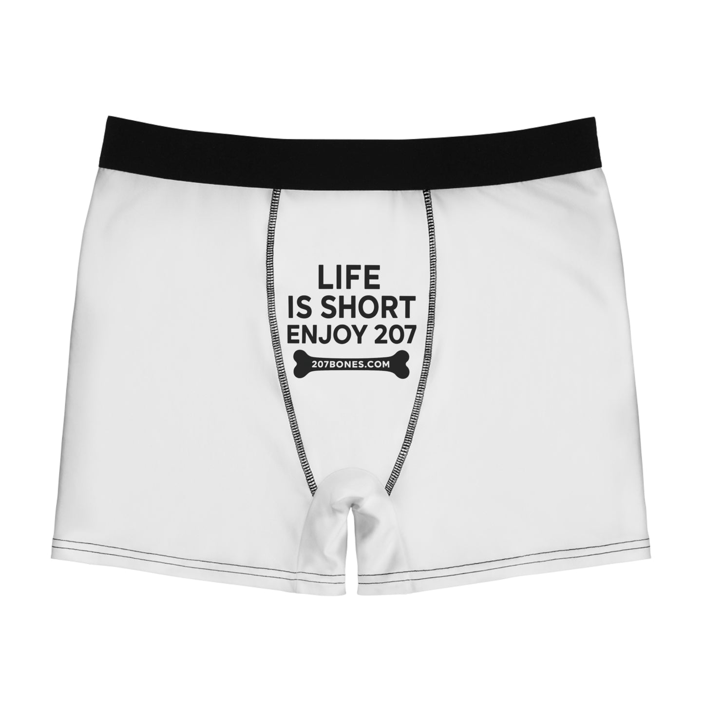 Life is Short Enjoy 207 Men's Boxer Briefs - Fun Loungewear, Gift for Men, Novelty Underwear, Comfortable Boxers, Everyday Essentials