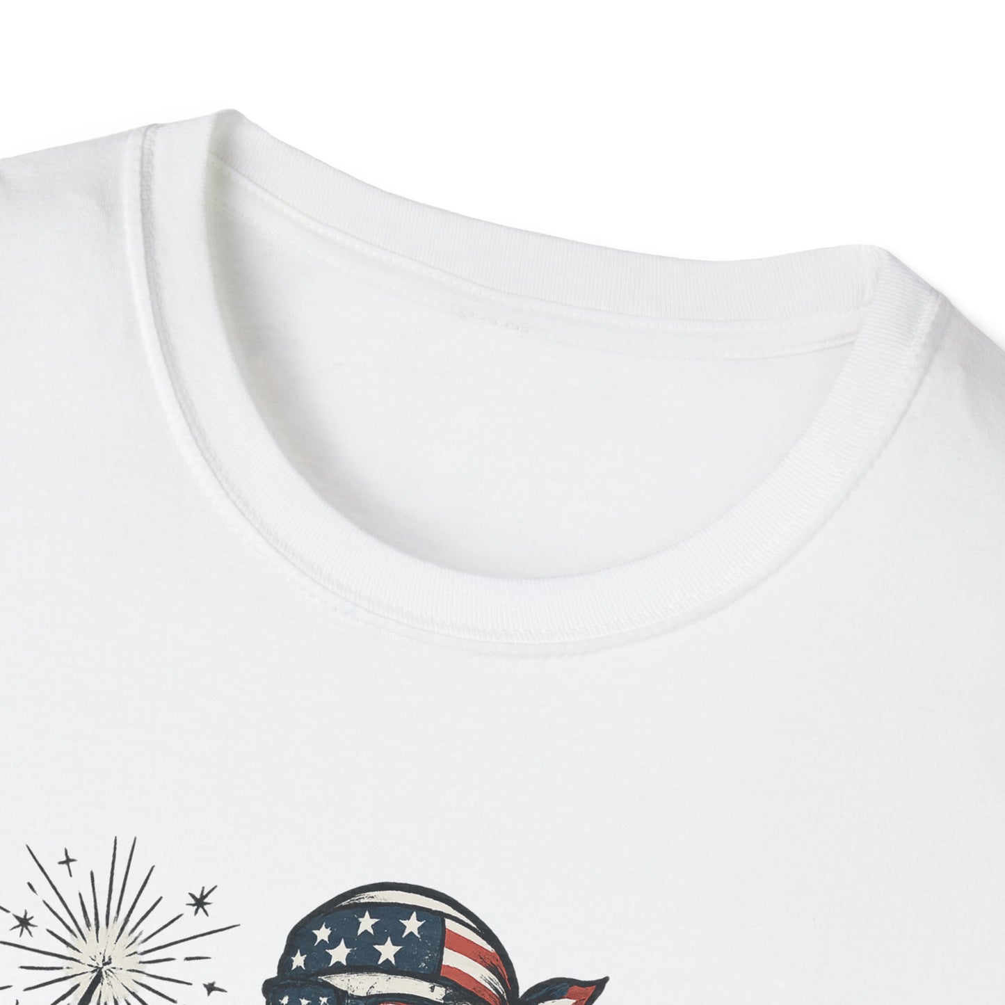 Patriotic Skeleton T-Shirt, Red White and Bone Shirt, Unisex Halloween Tee, Independence Day Gift, Fun Casual Apparel