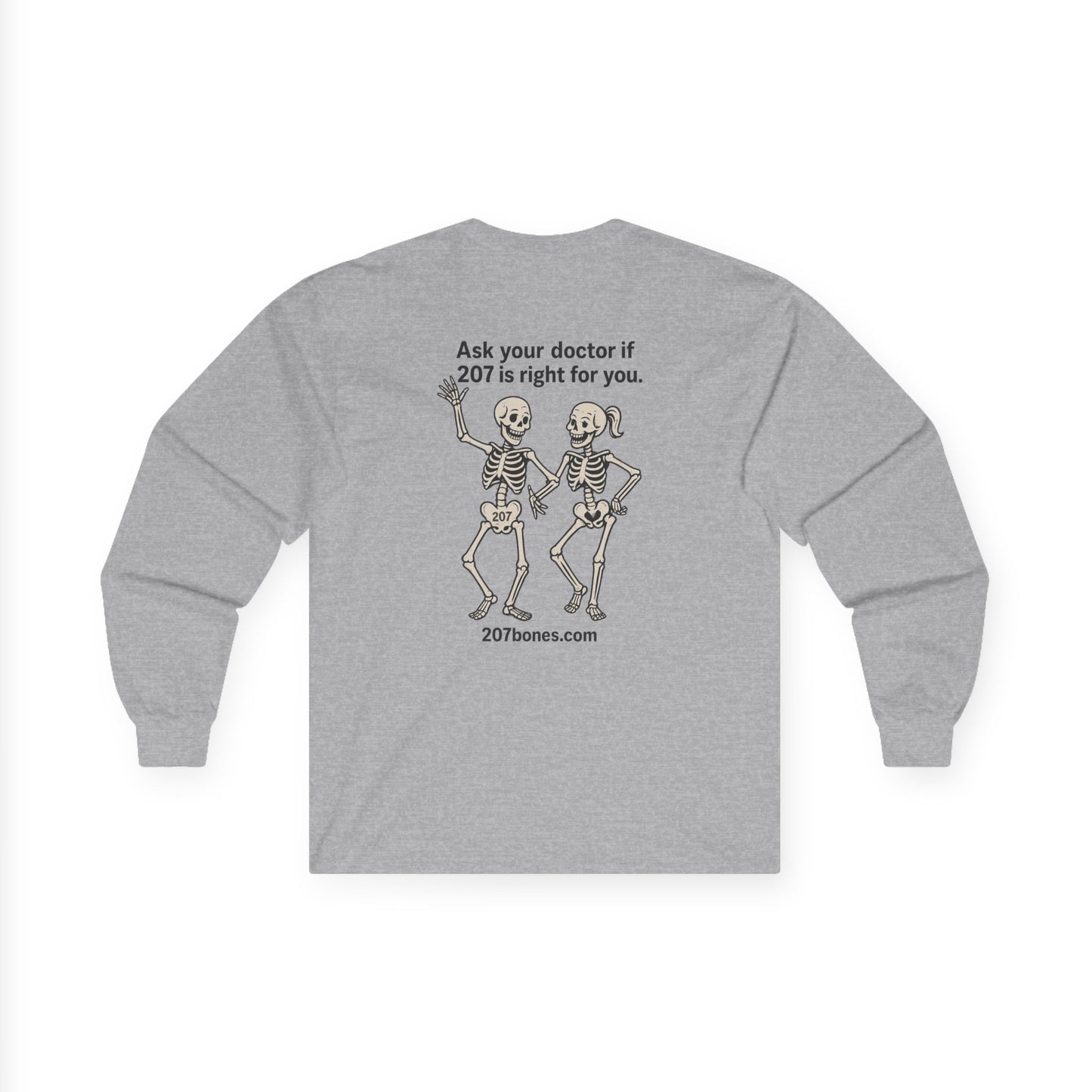 Funny Skeleton Long Sleeve Tee, Unisex Halloween Shirt, Comfy Casual Wear, Unique Gift for Doctors, Medical Humor Tee, October Celebration