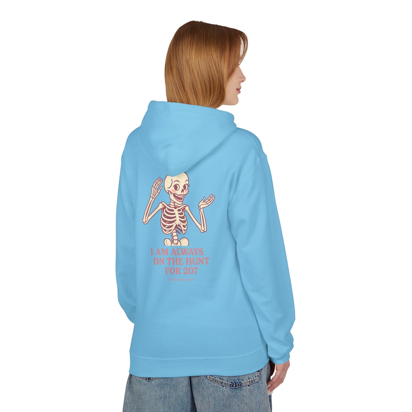 Cute Skeleton Hoodie, Unisex Fleece, Funny Halloween Gear, Gift for Spooky Season, Year-Round Comfort Wear, Trendy Layering