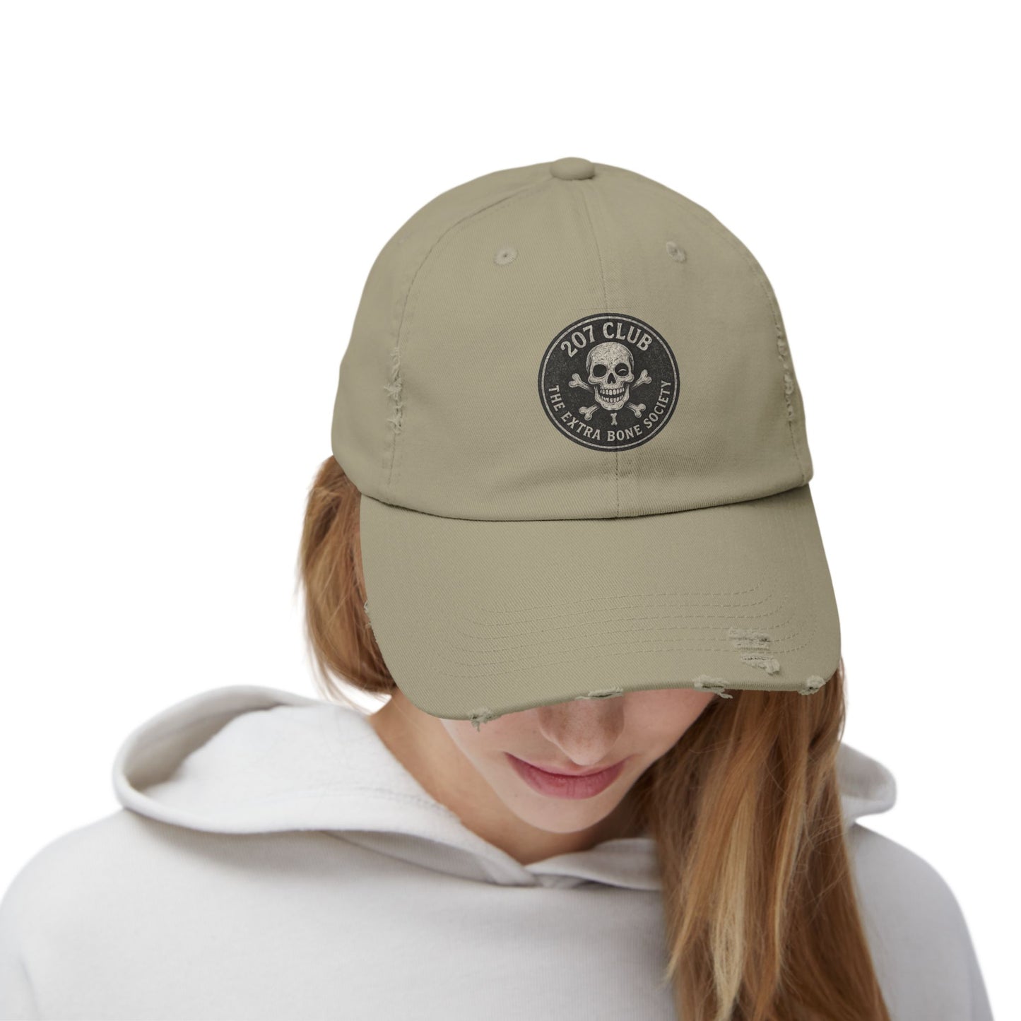 Distressed Skull Cap - Vintage Style Unisex Hat, Casual Everyday Wear, Perfect for Outdoor Adventures