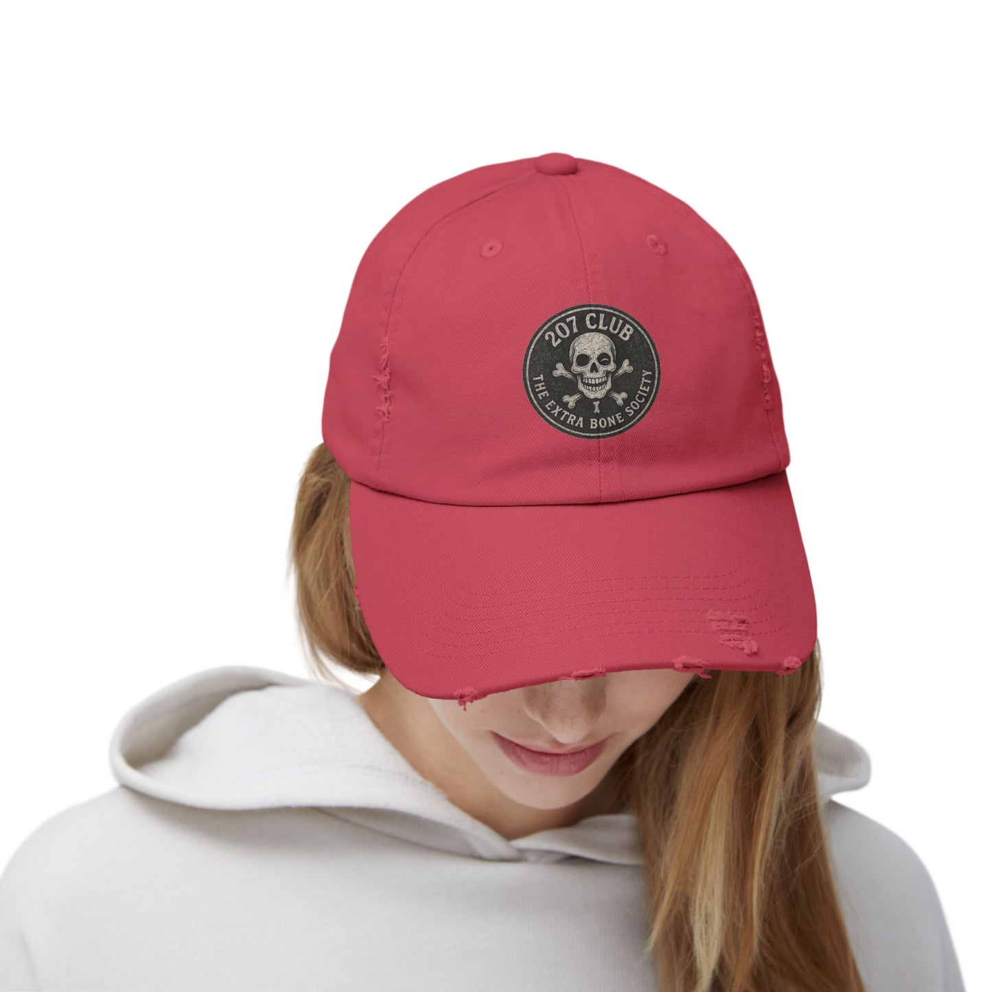 Distressed Skull Cap - Vintage Style Unisex Hat, Casual Everyday Wear, Perfect for Outdoor Adventures