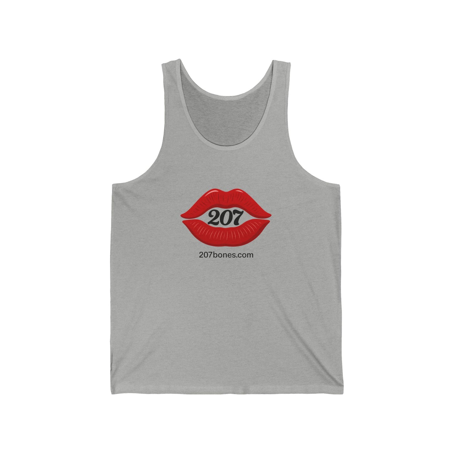 Kiss Me Red Lip Unisex Jersey Tank | Summer Beach Wear, Casual Outfit, Gift for Her, Party Top, Trendy Fashion