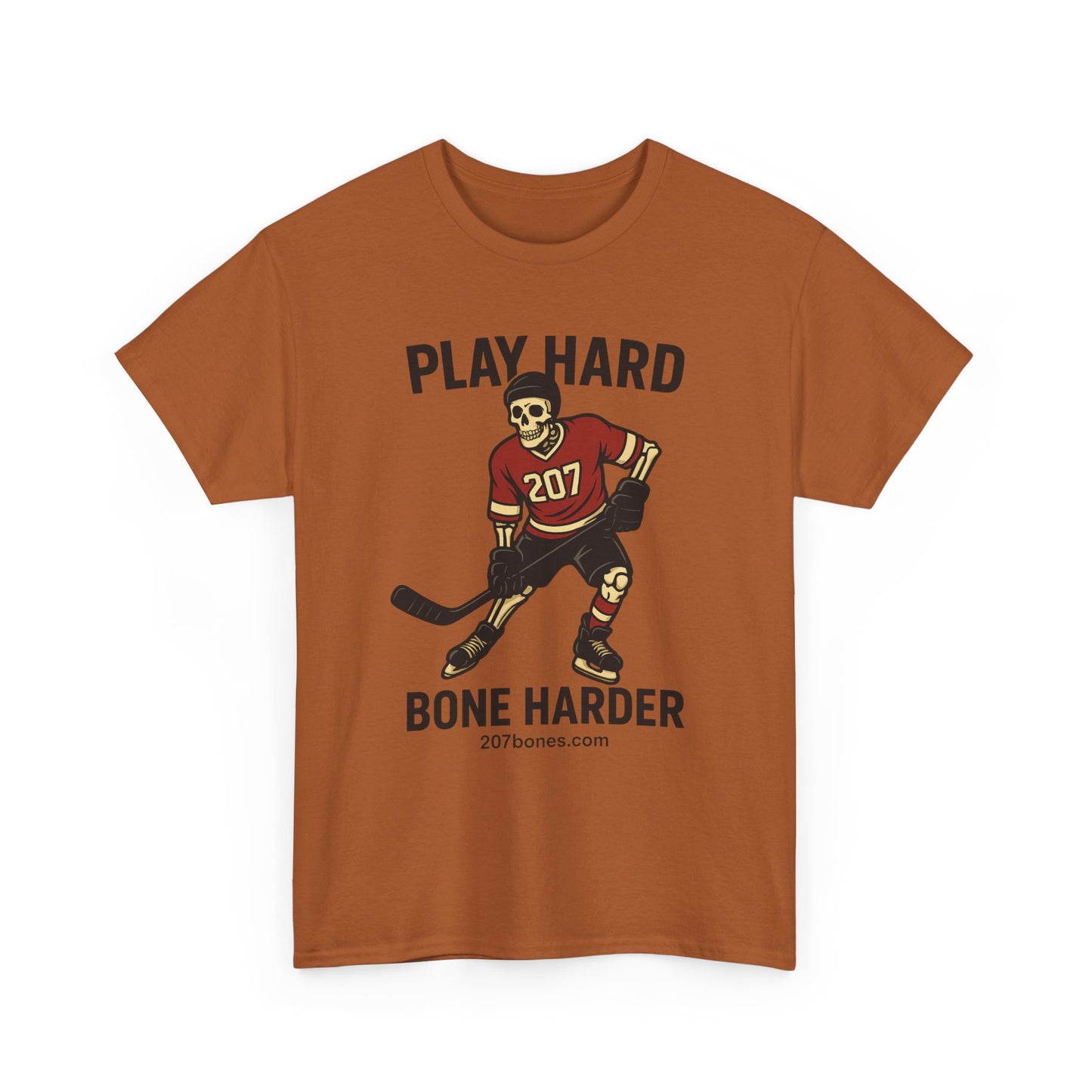 Play Hard Bone Harder Unisex Tee, Sports Shirt, Ice Hockey Fan Gift, Casual Wear, Team Spirit Shirt, Athletic Apparel