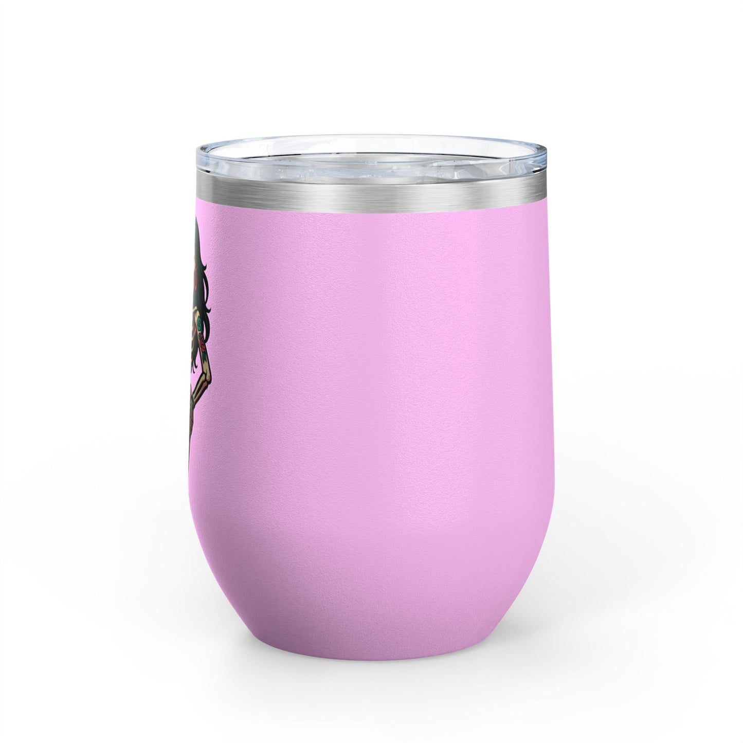 Spooky Skeleton Wine Tumbler, Fun Gift for Halloween, 12oz Insulated Drinkware, Unique Party Favor, Wine Lover Accessory, Skeleton Decor