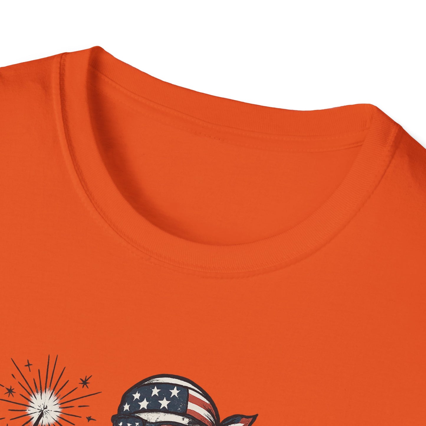 Patriotic Skeleton T-Shirt, Red White and Bone Shirt, Unisex Halloween Tee, Independence Day Gift, Fun Casual Apparel