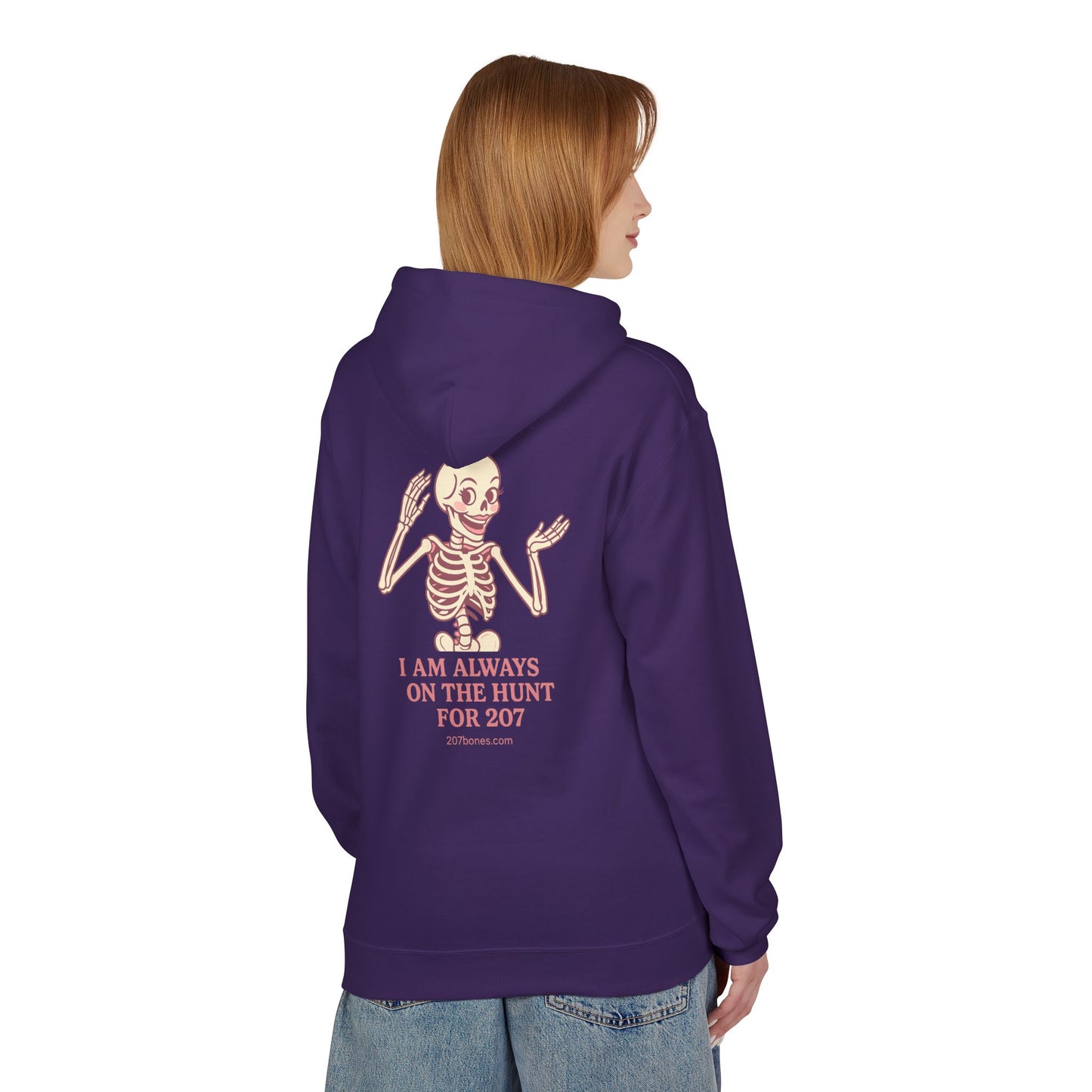 Cute Skeleton Hoodie, Unisex Fleece, Funny Halloween Gear, Gift for Spooky Season, Year-Round Comfort Wear, Trendy Layering