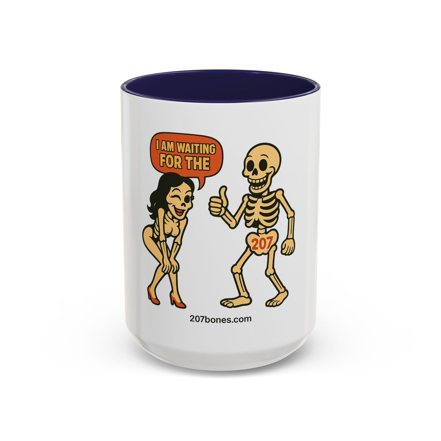 Playful Skeleton Coffee Mug, Fun Gift for Halloween, Quirky Kitchen Decor, Unique Drinking Cup, Halloween Humor Mug
