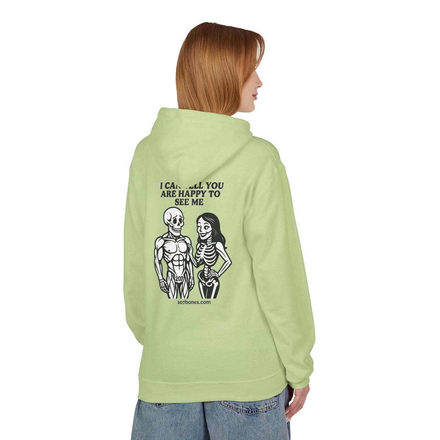 Skeleton Humor Hoodie, Unisex Funny Hoodie, Softstyle Fleece, Halloween Apparel, Gift for Him and Her, Comfortable Casual Wear