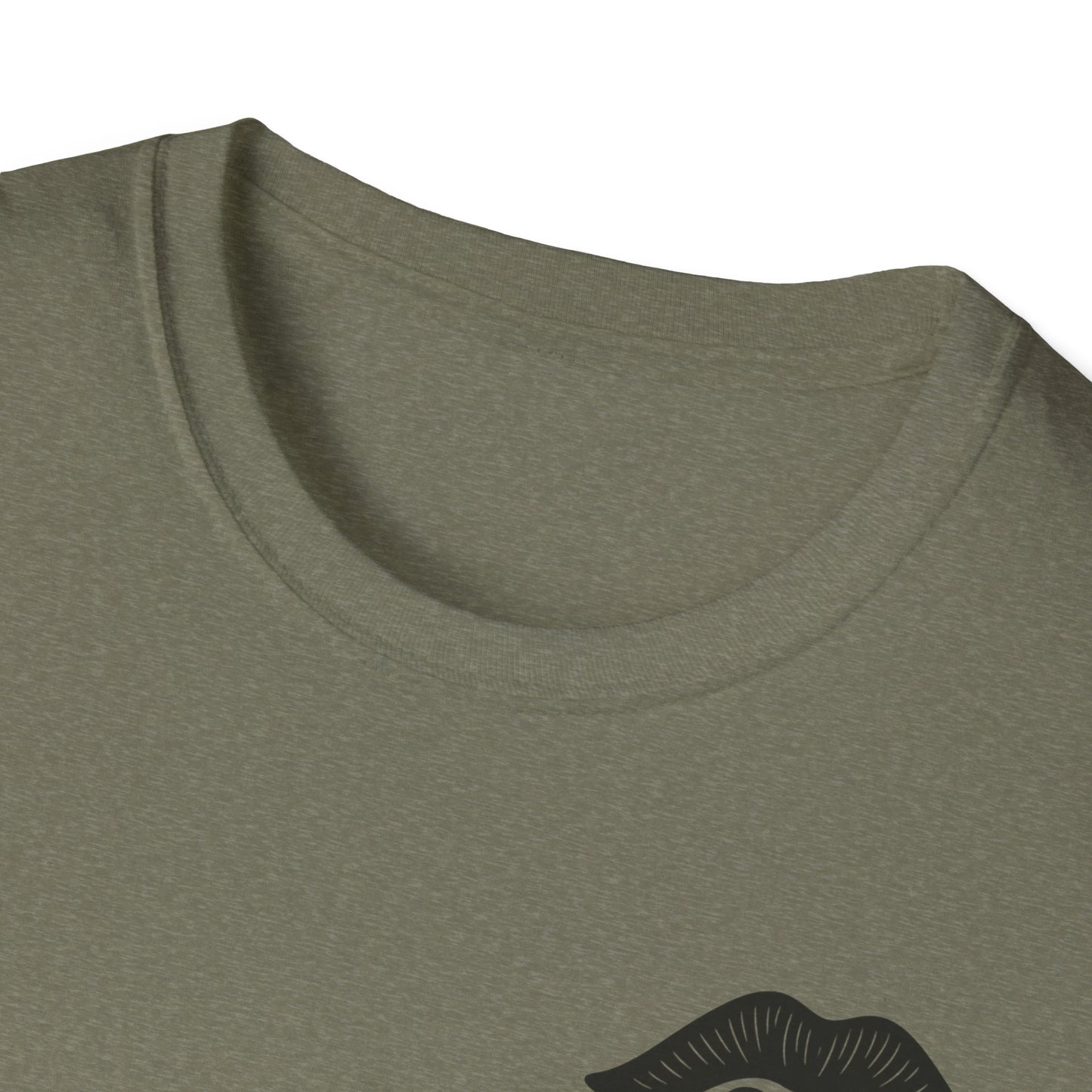 Romantic Unisex T-Shirt with Skeleton and Lips Design, Fun Couples Tee, Date Night Outfit, Halloween Costume, Unique Gift