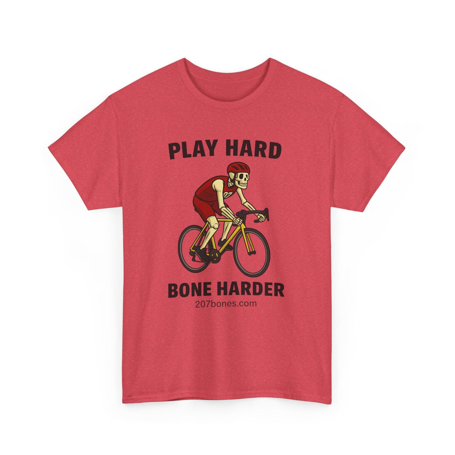 Unisex Cycling Tee - Play Hard Bone Harder