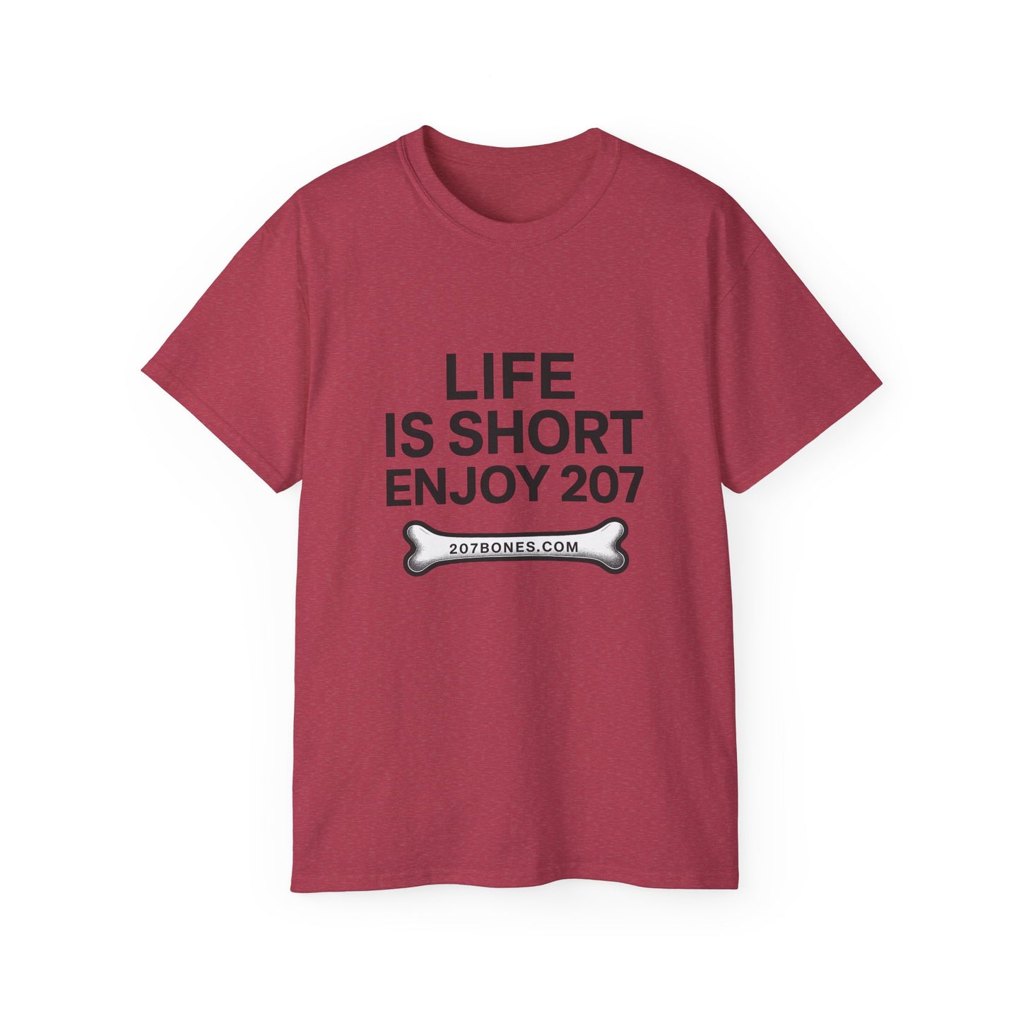 Life is Short Enjoy 207 Unisex Cotton Tee, Funny Quote Shirt, Gift for Pet Lovers, Casual Wear, Birthday Gift, Summer Tee
