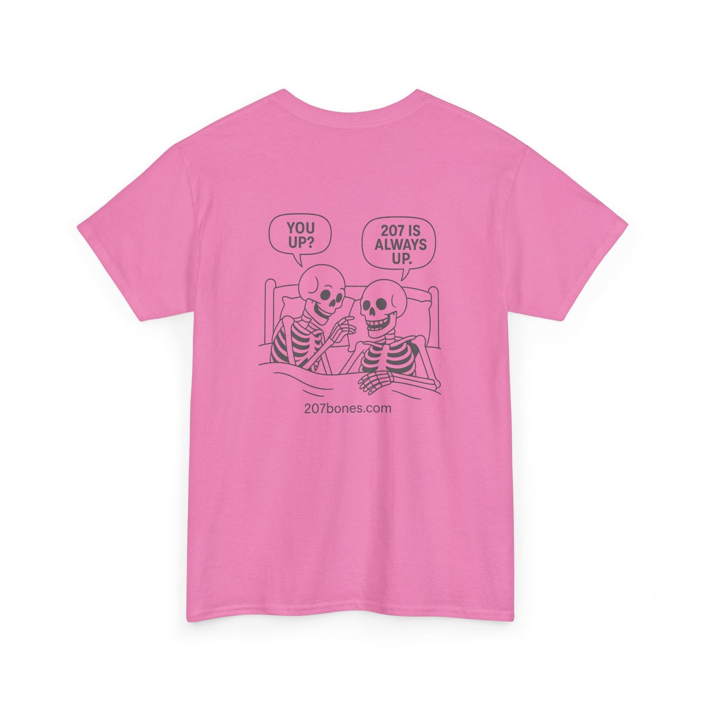 Unisex Heavy Cotton Tee with Playful Skeleton Design – Perfect for Halloween, Casual Wear, Gifts, and Humorous Outfits