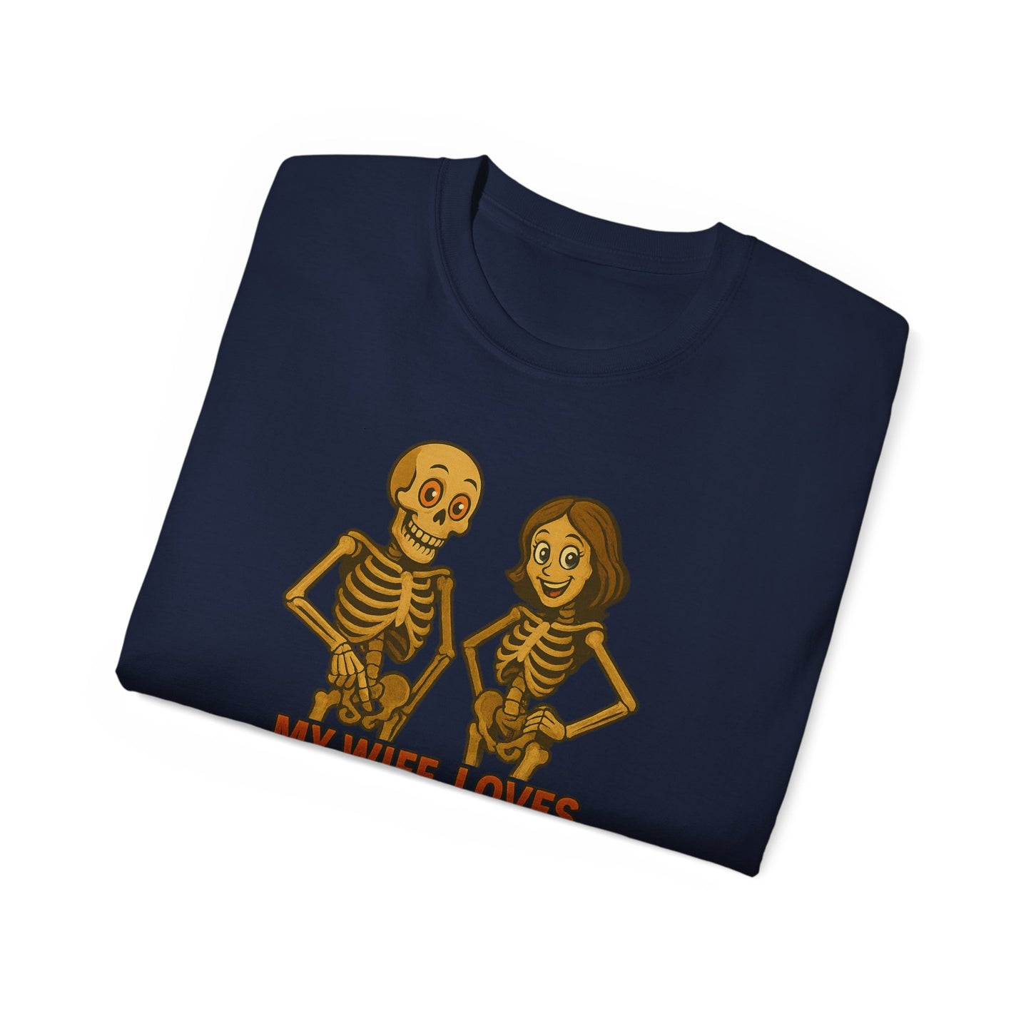 Skeleton Couple Tee, Funny Halloween Shirt, Gift for Couples, Spooky T-Shirt, Unisex Graphic Tee, Bone Humor Top