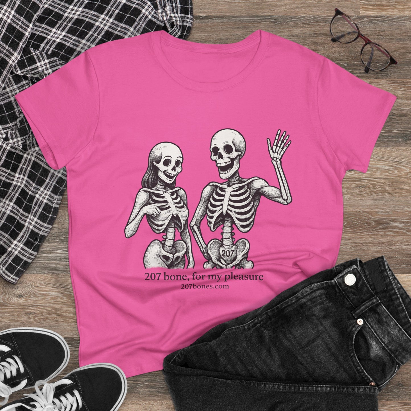 Funny Skeleton Graphic Tee, Halloween Shirt, Quirky Women's Top, Casual Everyday Wear, Gift for Friends