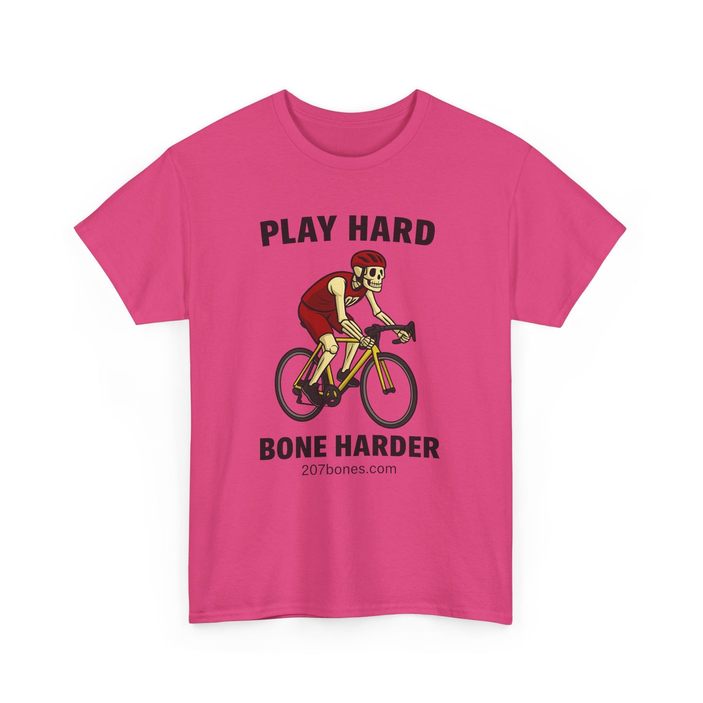Unisex Cycling Tee - Play Hard Bone Harder