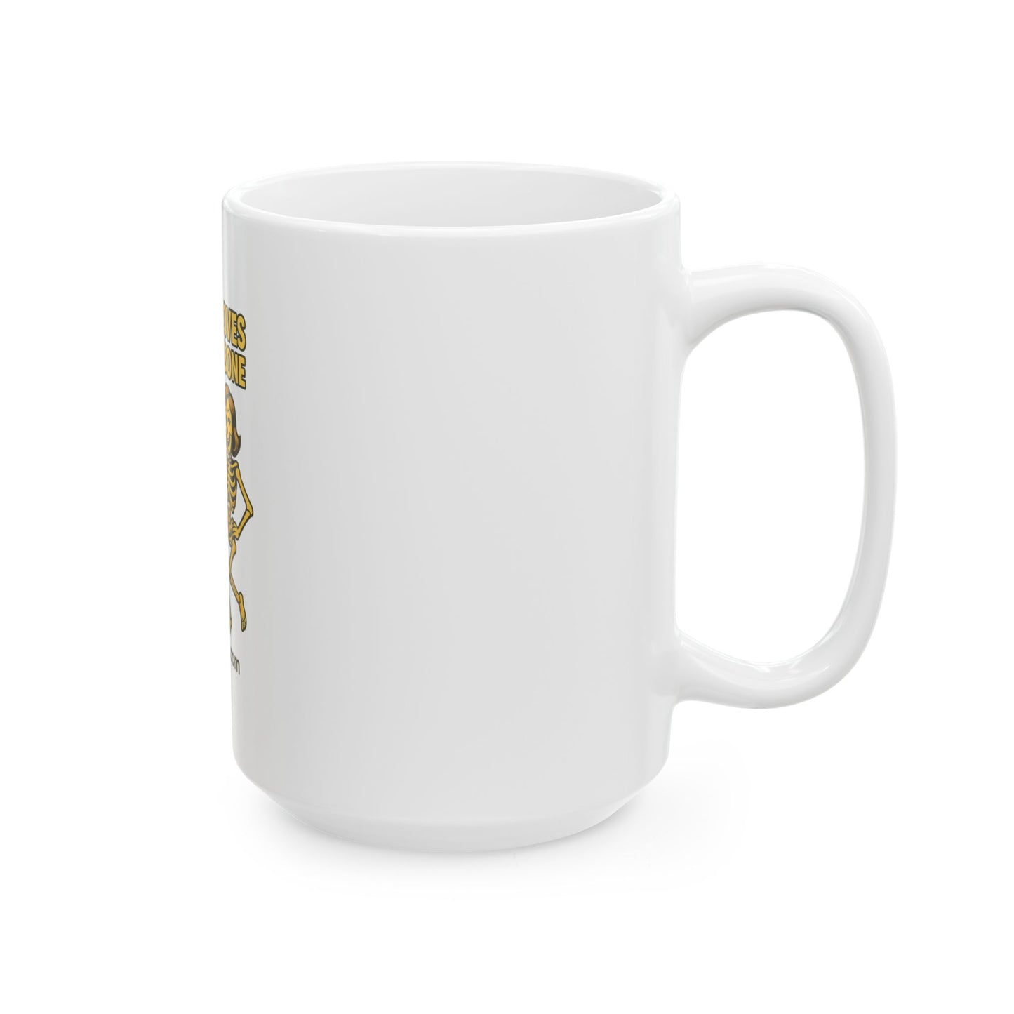 Whimsical Skeleton Mug - Perfect Gift for Halloween, Fun Coffee Cup, Unique Bone Humor, Great for Parties, Collectibles