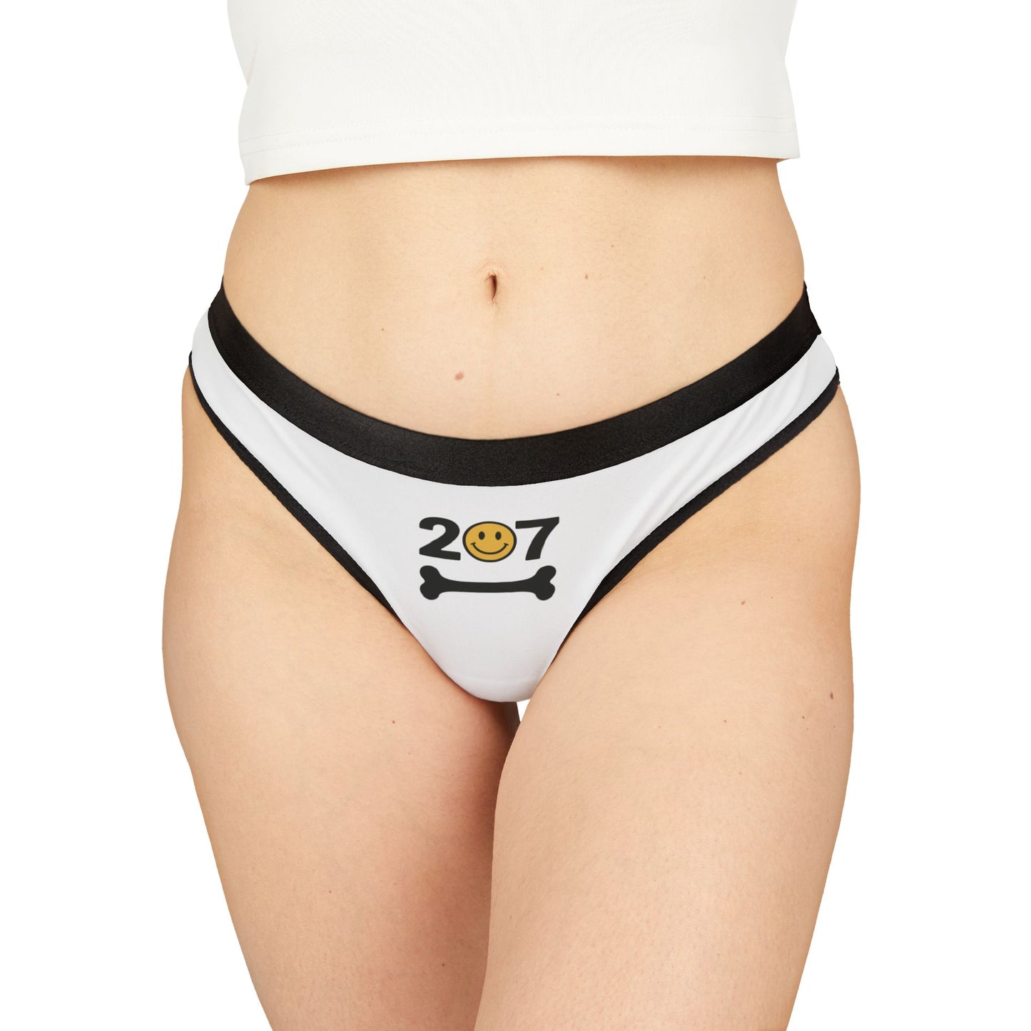 Cute Cartoon Smile Women's Thongs, Fun Undergarments, Playful Lingerie, Comfortable Everyday Use, Gift for Her, Quirky Intimates